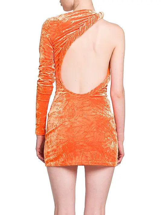 Versace o1y0226 Mini Dress in Orange Size M / US 6-8 / IT 42-44 - 4 Thumbnail