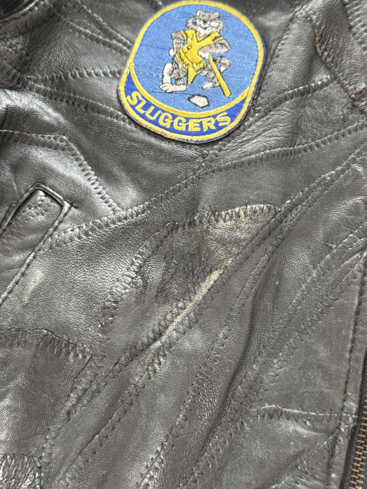Alpha Industries Alpha Industries Grunge Leather Y2K Bomber Jacket Size S / US 4 / IT 40 - 6 Thumbnail