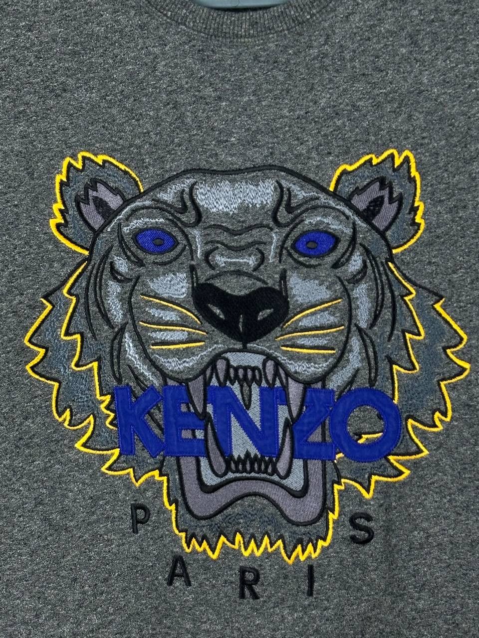 Kenzo Kenzo Paris Tiger Logo Crewneck Grey Sweatshirt Size US M / EU 48-50 / 2 - 4 Thumbnail