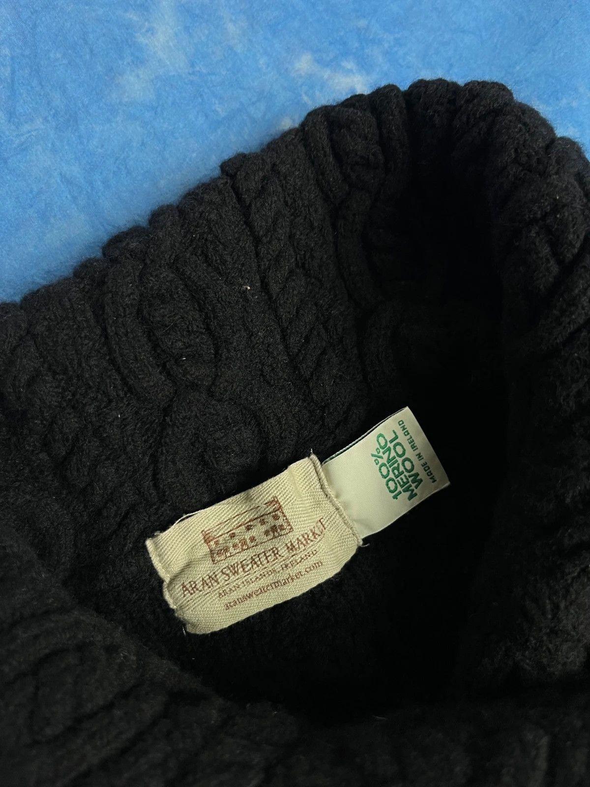 Aran Crafts Vintage Aran Sweater Market Merino Wool Cardigan Knitwear Size XS / US 0-2 / IT 36-38 - 4 Thumbnail