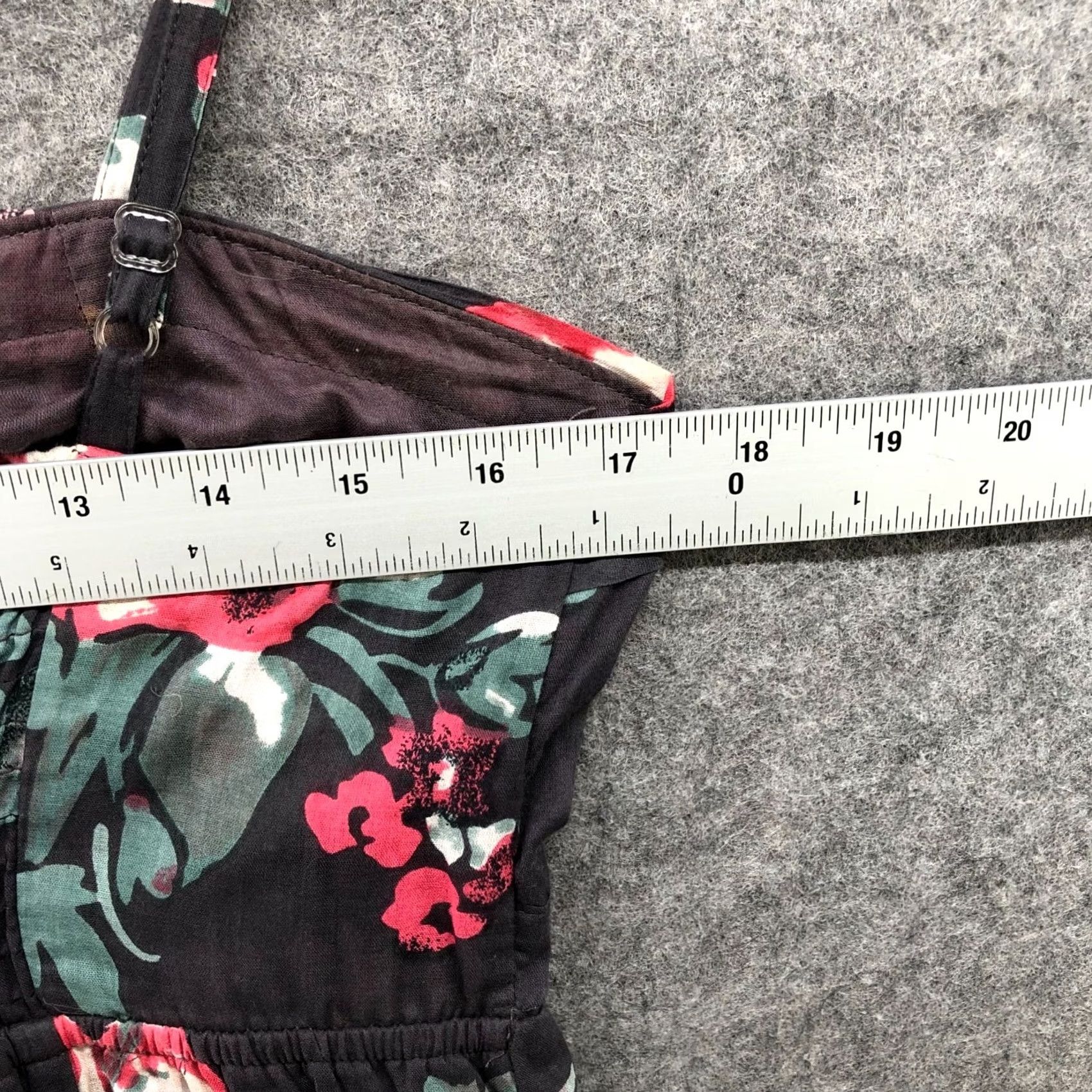 Vintage Ginger Cami Dress L Floral Sweetheart A-Line Sundress Gray Womens Size L / US 10 / IT 46 - 5 Thumbnail
