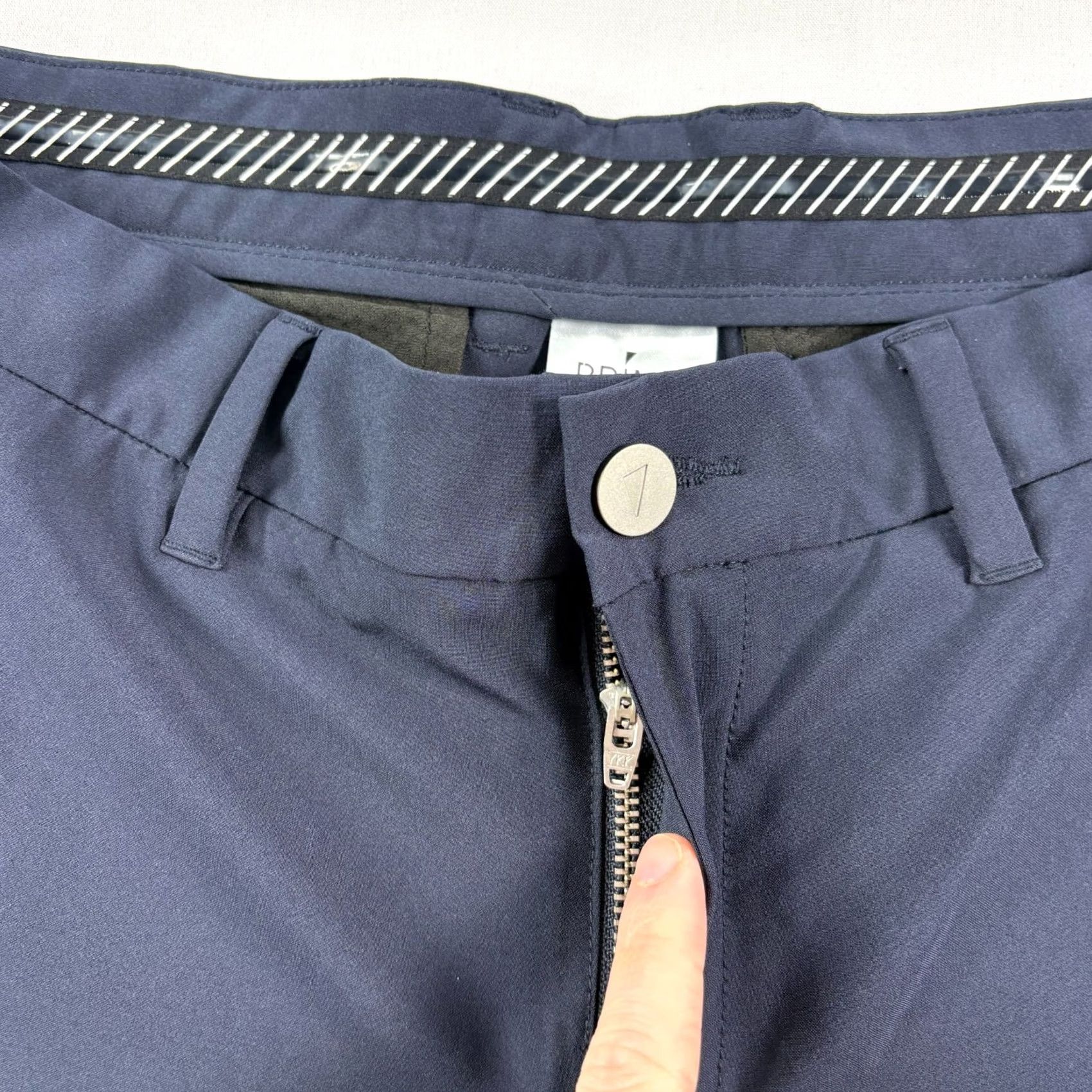 Vintage Primo Pants Mens 32 Blue Jogger Tapered Ankle Zip Performance Stretch Regular Inseam 29 Y21 Size US 32 / EU 48 - 3 Thumbnail