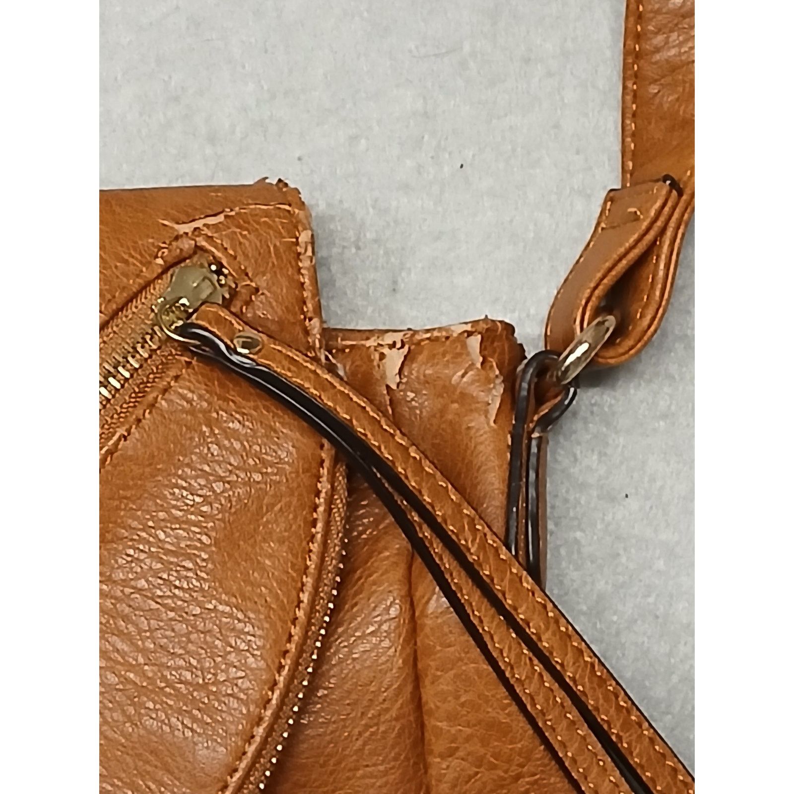 Call It Spring Call It Spring Orange Handcrafted Full Leather Saddle Bag Size ONE SIZE - 8 Thumbnail