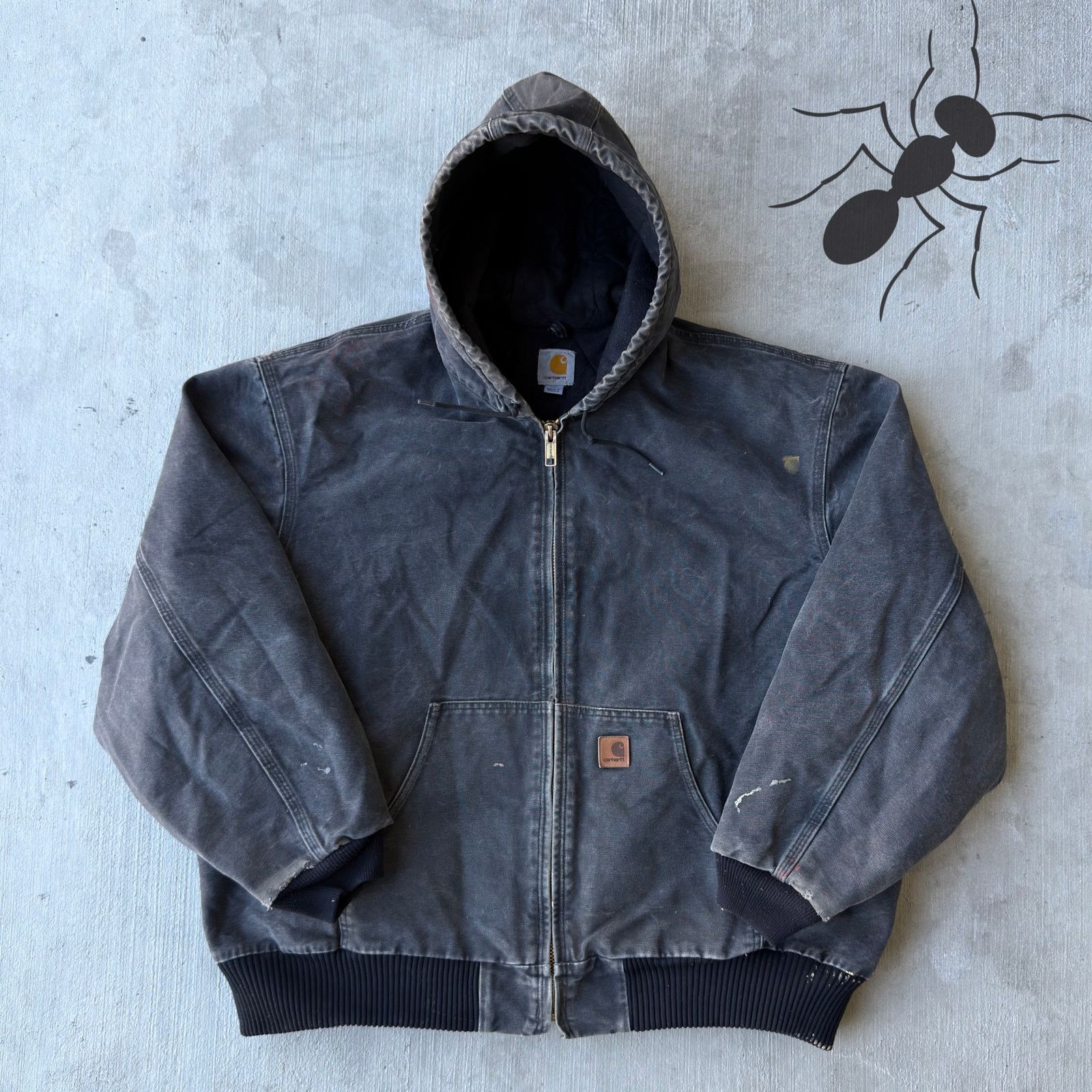 Carhartt × Vintage Carhartt J130 black hooded work wear jacket Size US XXL / EU 58 / 5 - 1 Thumbnail