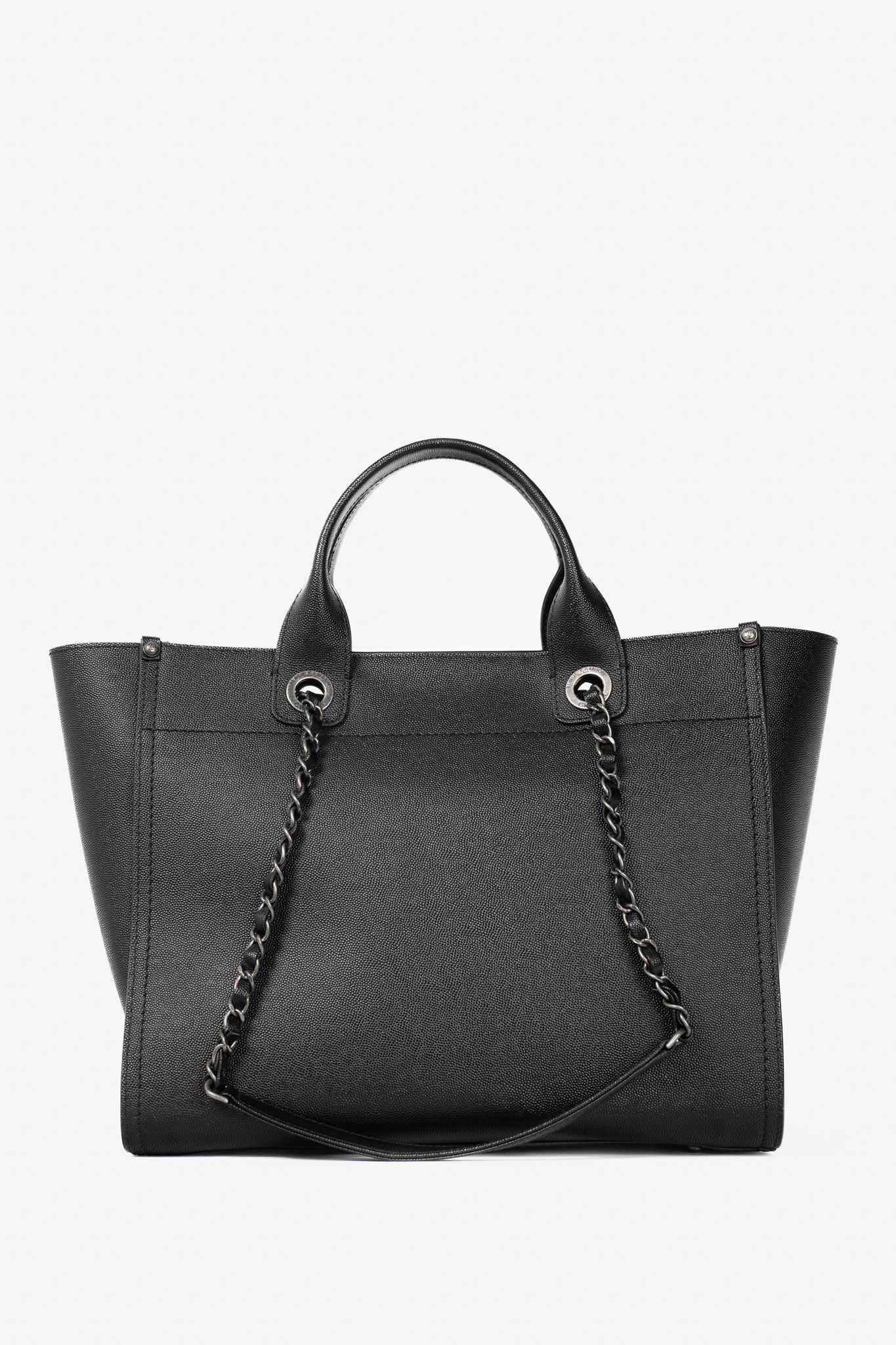 Chanel Chanel Small Deauville Black Caviar Studded Tote Size ONE SIZE - 4 Thumbnail