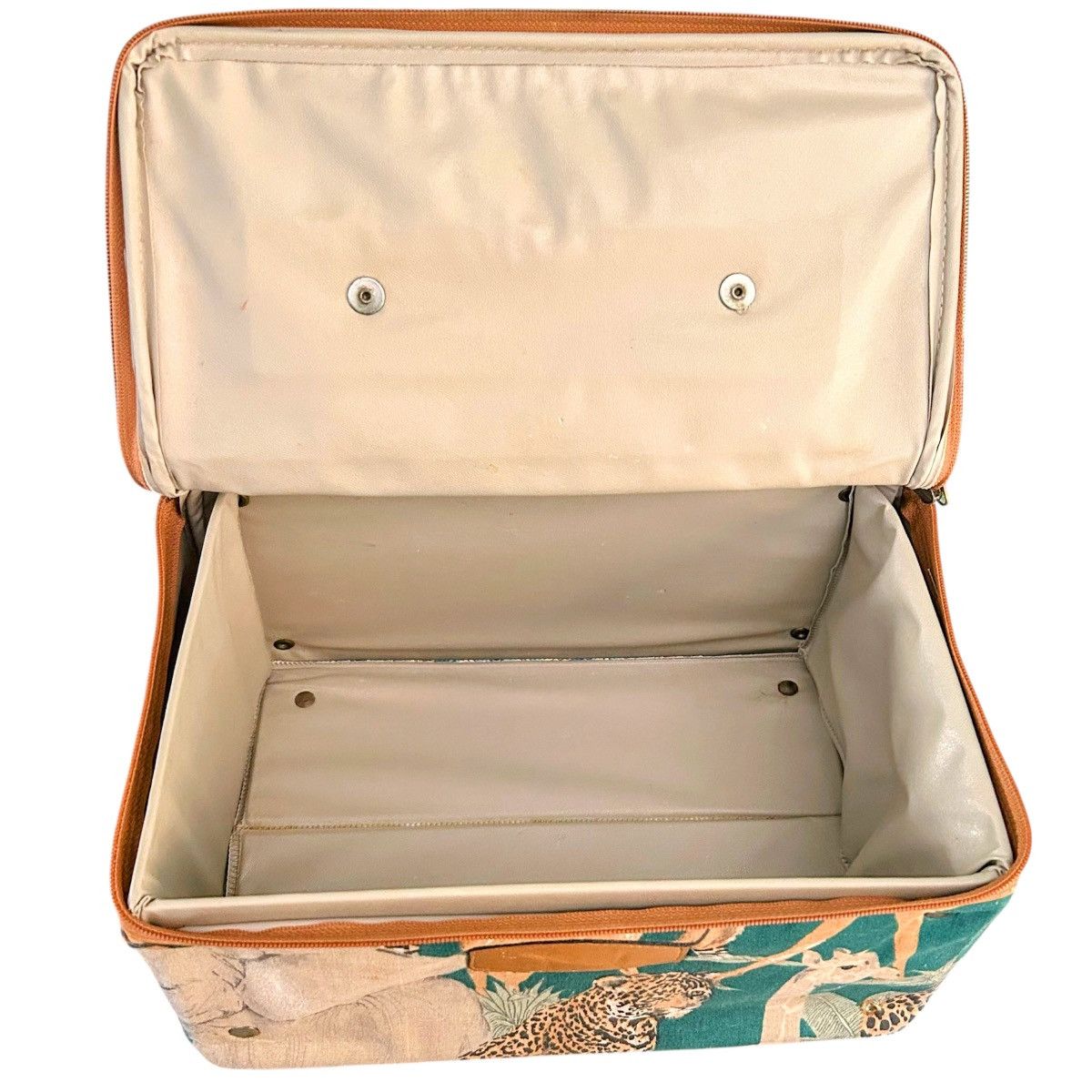 Other Vintage Herz Safari Jungle Animal Print Travel Cosmetic Bag Size ONE SIZE - 10 Thumbnail