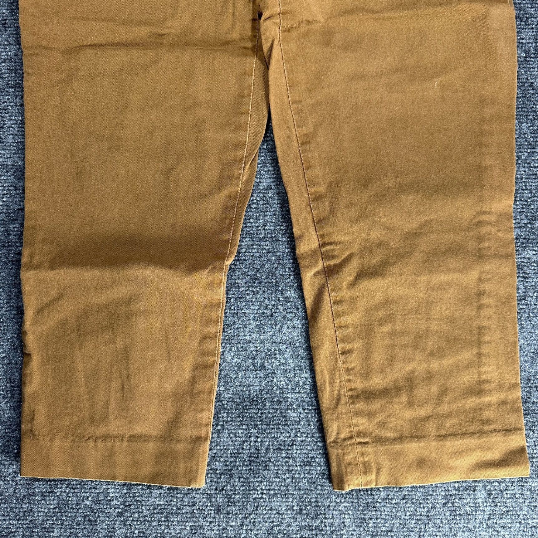 Eddie Bauer Eddie Bauer Pants Womens 6 Brown Cotton Stretch Ankle Flat Front Pockets Slim Tapered Inseam 24.5" Casual Classic Modern Mens Womens Girls Size 28" / US 6 / IT 42 - 2 Thumbnail