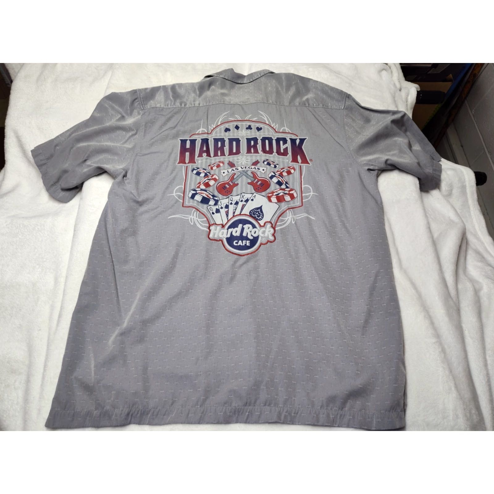 Hard Rock Cafe Hard Rock Cafe Las Vegas Men’s Hawaiian Short Sleeve Button Up Shirt XL Rayon Size US XL / EU 56 / 4 - 2 Thumbnail