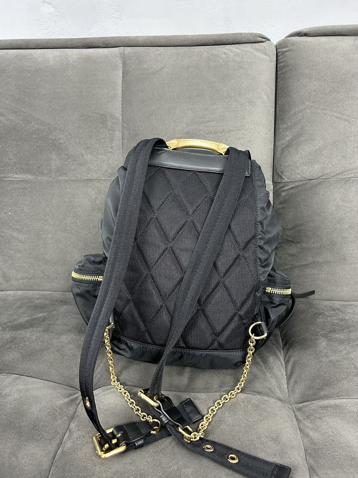 Burberry Burberry Black Nylon Backpack Luxury Designer Bag Size ONE SIZE - 4 Thumbnail