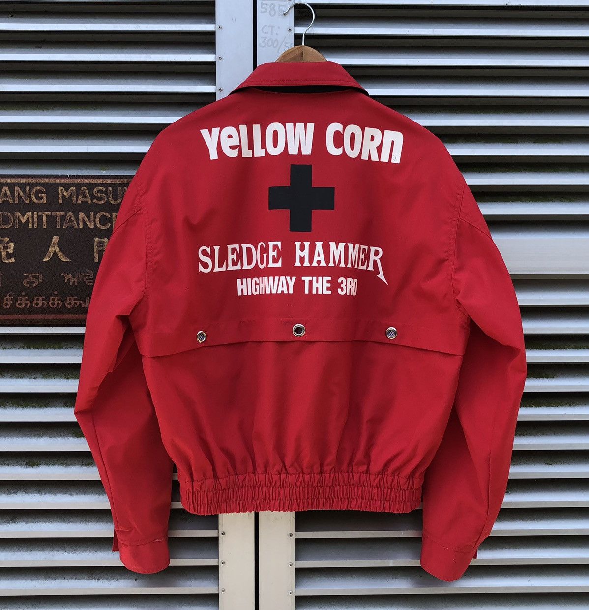 Vintage Yellow Corn Motorsport Racing Bomber Jacket