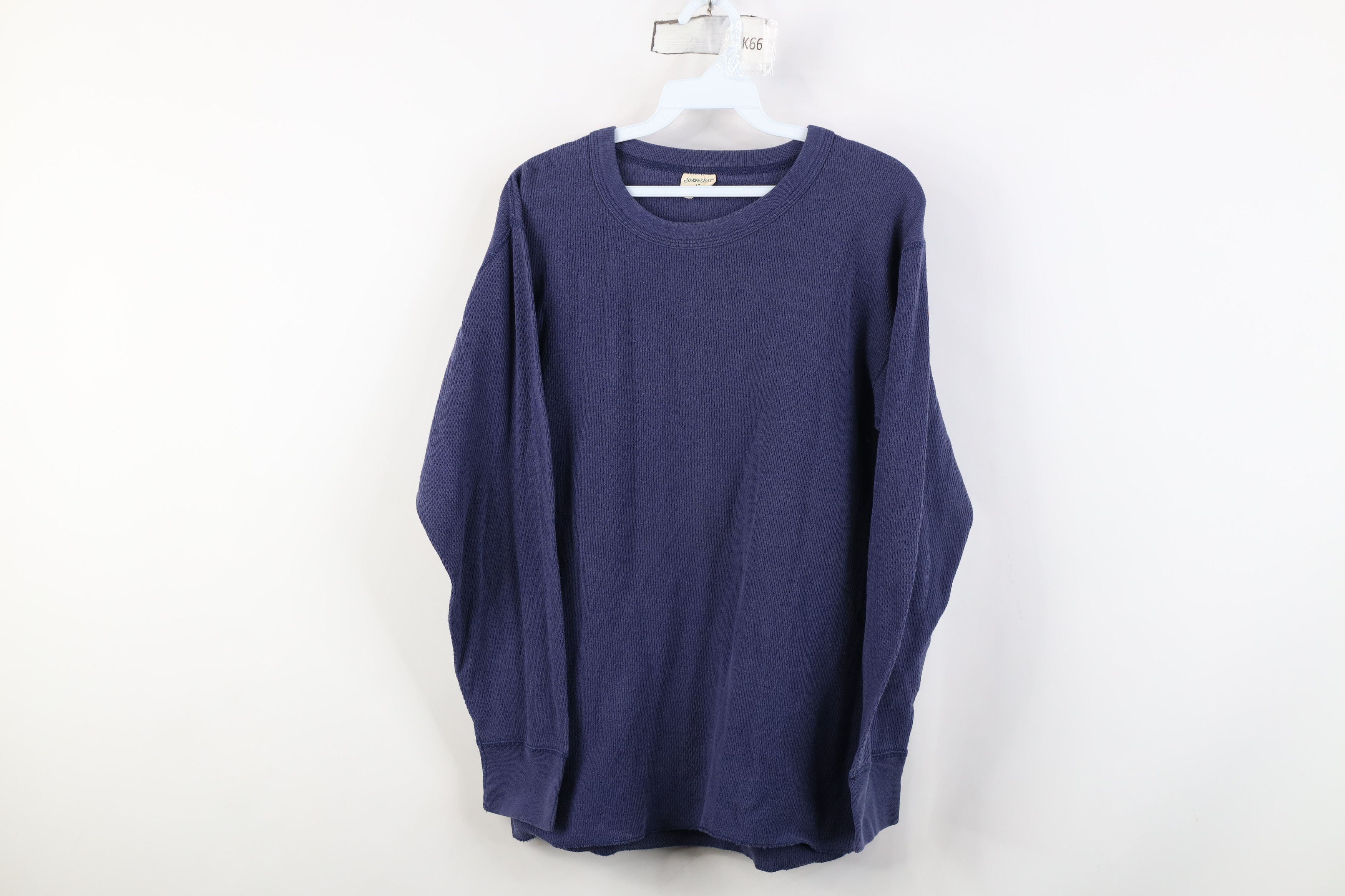 Vintage Vintage 70s Streetwear Waffle Knit Long Sleeve T-Shirt USA Size US L / EU 52-54 / 3 - 1 Thumbnail