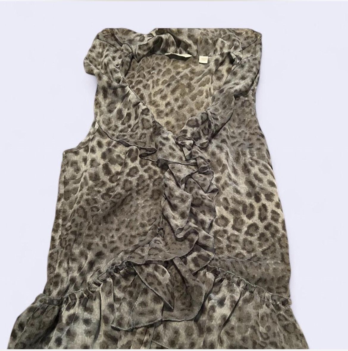 Other Y2k Blue Cheetah Print Blouse Size S / US 4 / IT 40 - 1 Thumbnail
