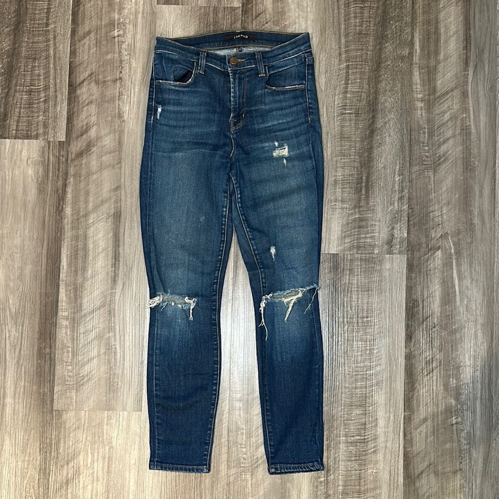 J Brand J Brand Alana High Rise Distressed Crop Skinny Jeans - 25 Size 25" / US 0 / IT 36 - 1 Thumbnail