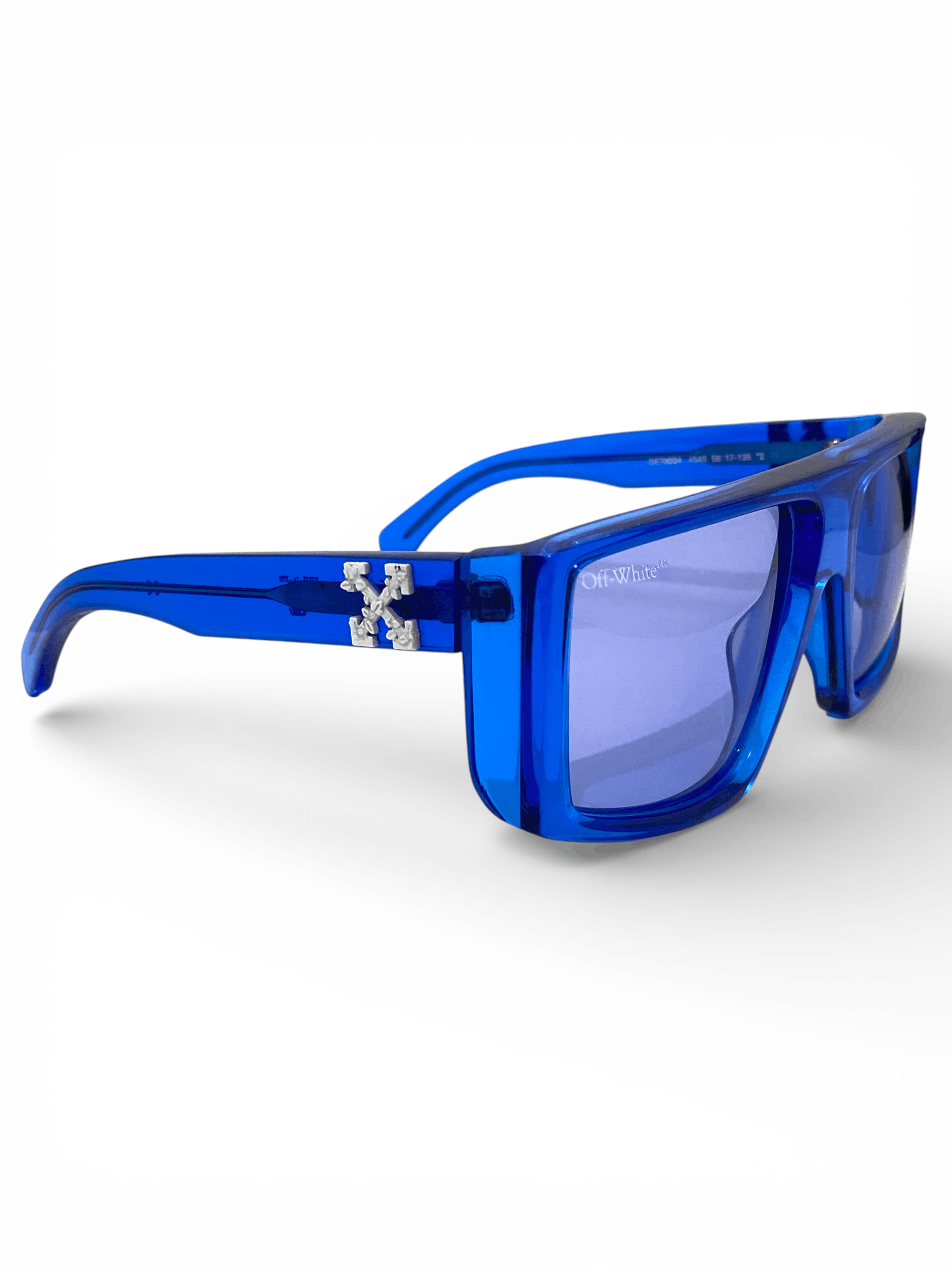 Off-White OFF WHITE Arrows Logo Alps Oversized Square Blue Sunglasses Size ONE SIZE - 4 Thumbnail