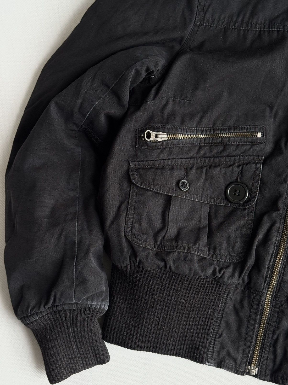 If Six Was Nine Vintage Y2K MkBomber Motorcycle Fur Collar Avantgarde Jacket Size US M / EU 48-50 / 2 - 7 Thumbnail