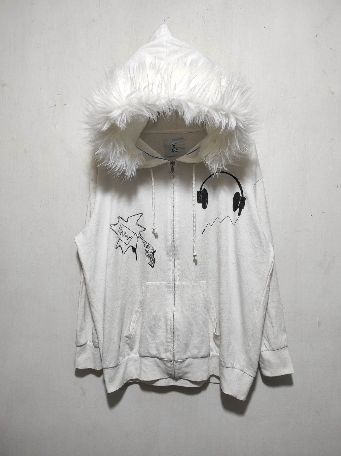 Japanese Brand KMK Japan brand zip fur hoodie LGB style Size US L / EU 52-54 / 3 - 2 Thumbnail