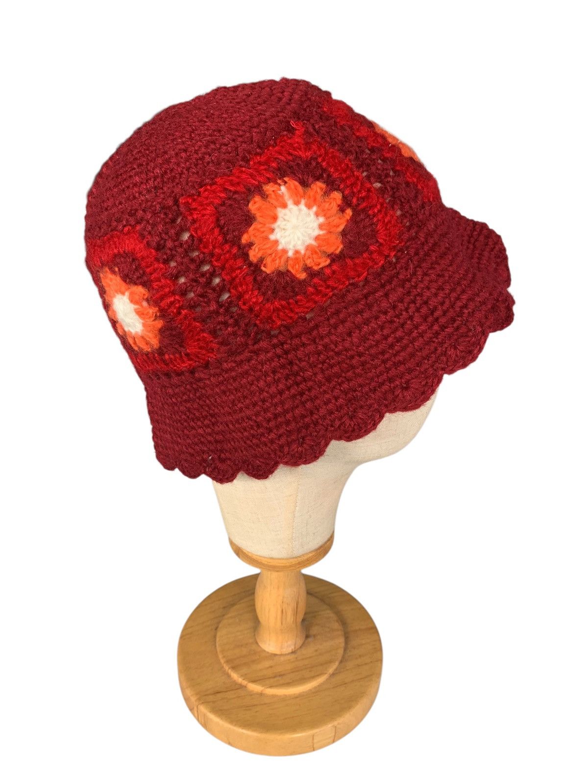 Kapital Knitted Crochet Handmade flower design Bucket Hats Size ONE SIZE - 5 Thumbnail