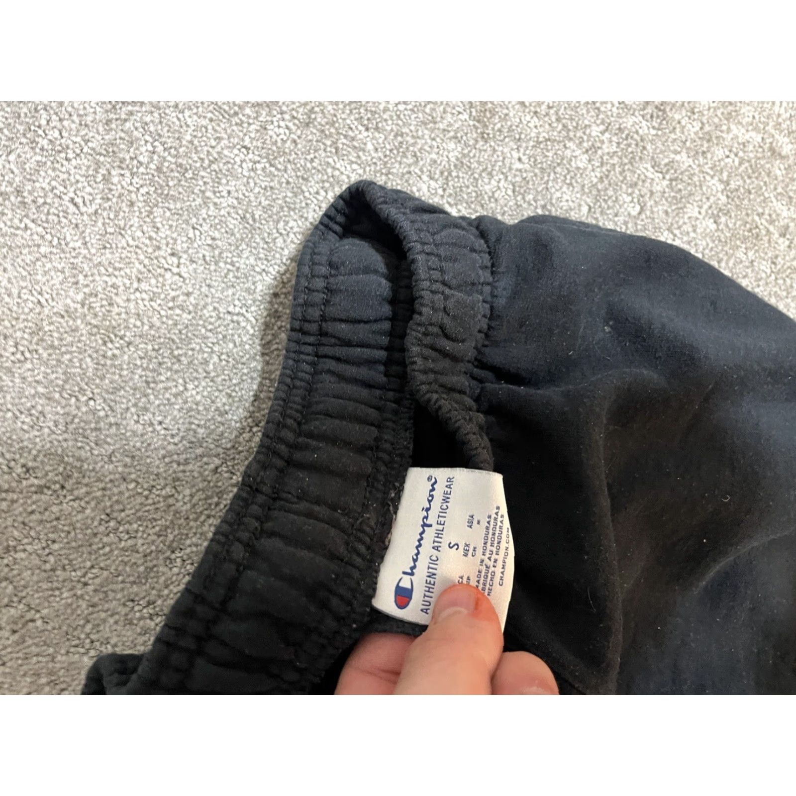 Champion Champion Sweatpants Men's Small Black Solid Cotton Pocket Straight Size US 29 - 5 Thumbnail