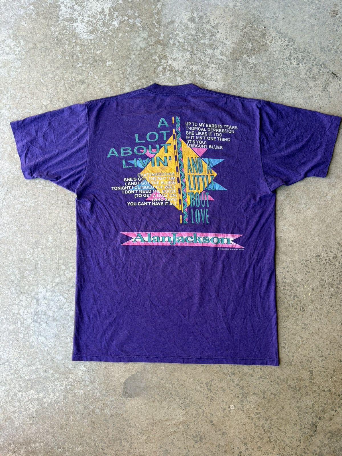 Jerzees Vintage 1993 Alan Jackson Tour tee Size US L / EU 52-54 / 3 - 6 Thumbnail