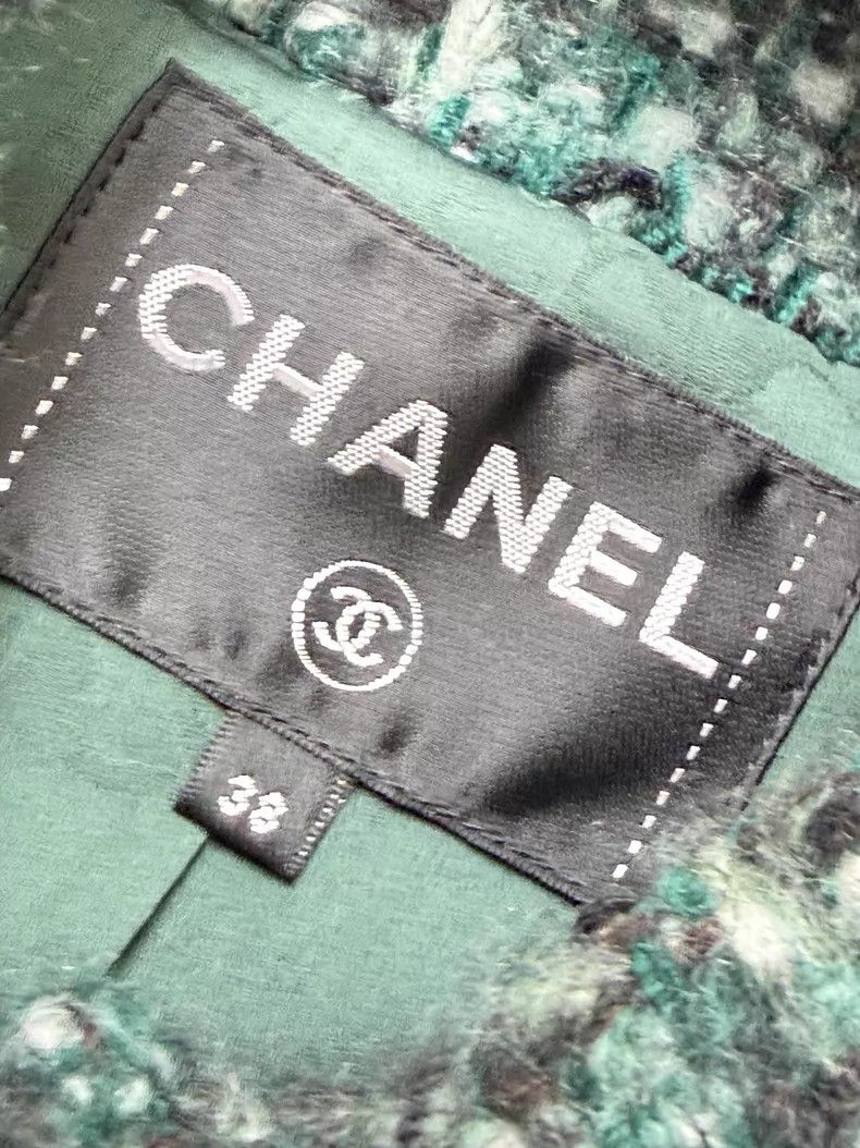 Chanel Chanel Dark green beaded lapel long-sleeved short jacket Size XS / US 0-2 / IT 36-38 - 6 Thumbnail