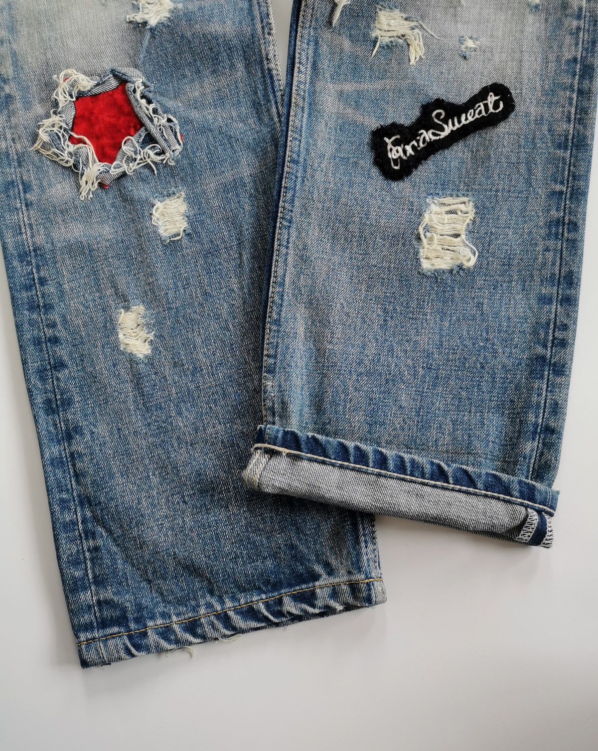 14th Addiction Thrashed Punk Sweats & Bloods RNA Japan Jeans Size US 32 / EU 48 - 8 Thumbnail