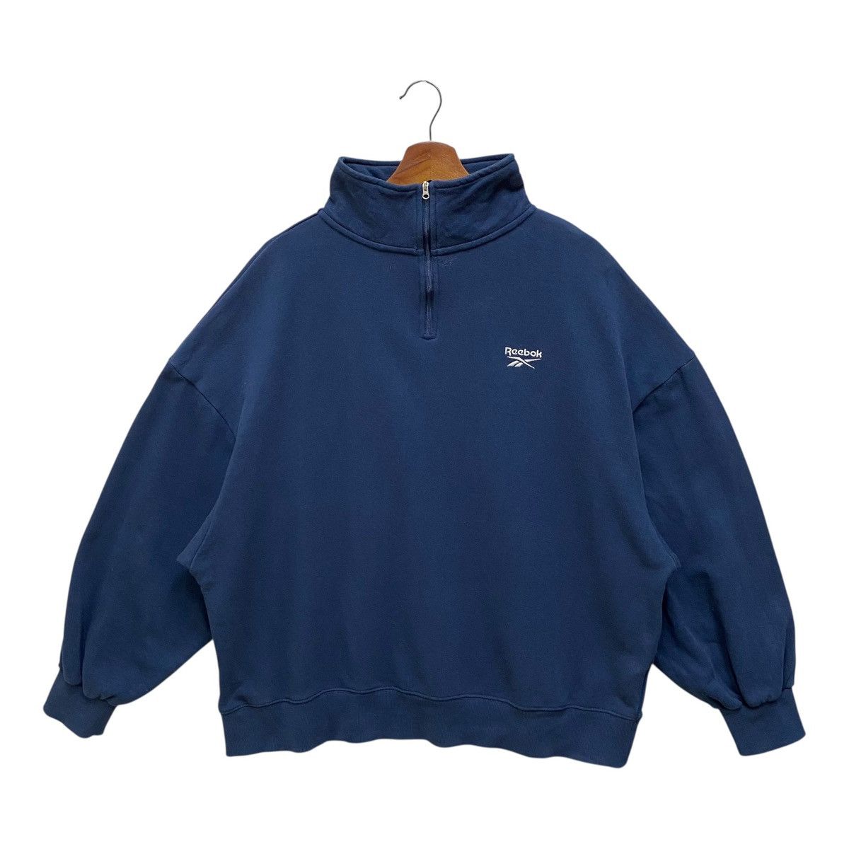 Reebok Reebok Quarter Zip Pullover Boxy Sweatshirt Blue Size 4L Size US XXL / EU 58 / 5 - 6 Thumbnail
