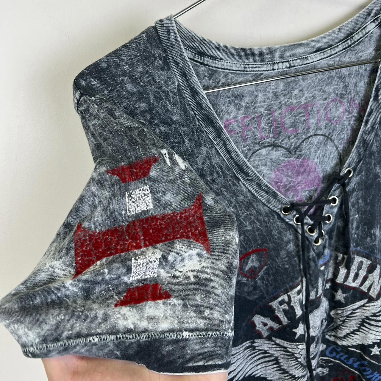 Affliction Vintage Y2K Affliction Vintage Skull T-Shirt - Distressed Size M / US 6-8 / IT 42-44 - 4 Thumbnail