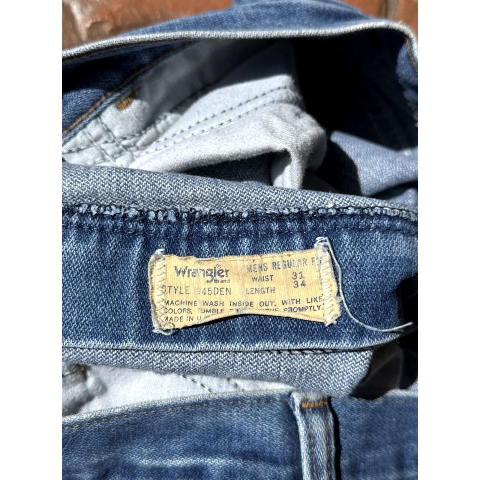 Wrangler VINTAGE Wrangler Denim Cut Off Shorts Women's 31 High Rise Blue 5-Pocket US Made Cowgirl 80s 90s Western Size 24" / US 00 / IT 34 - 2 Thumbnail