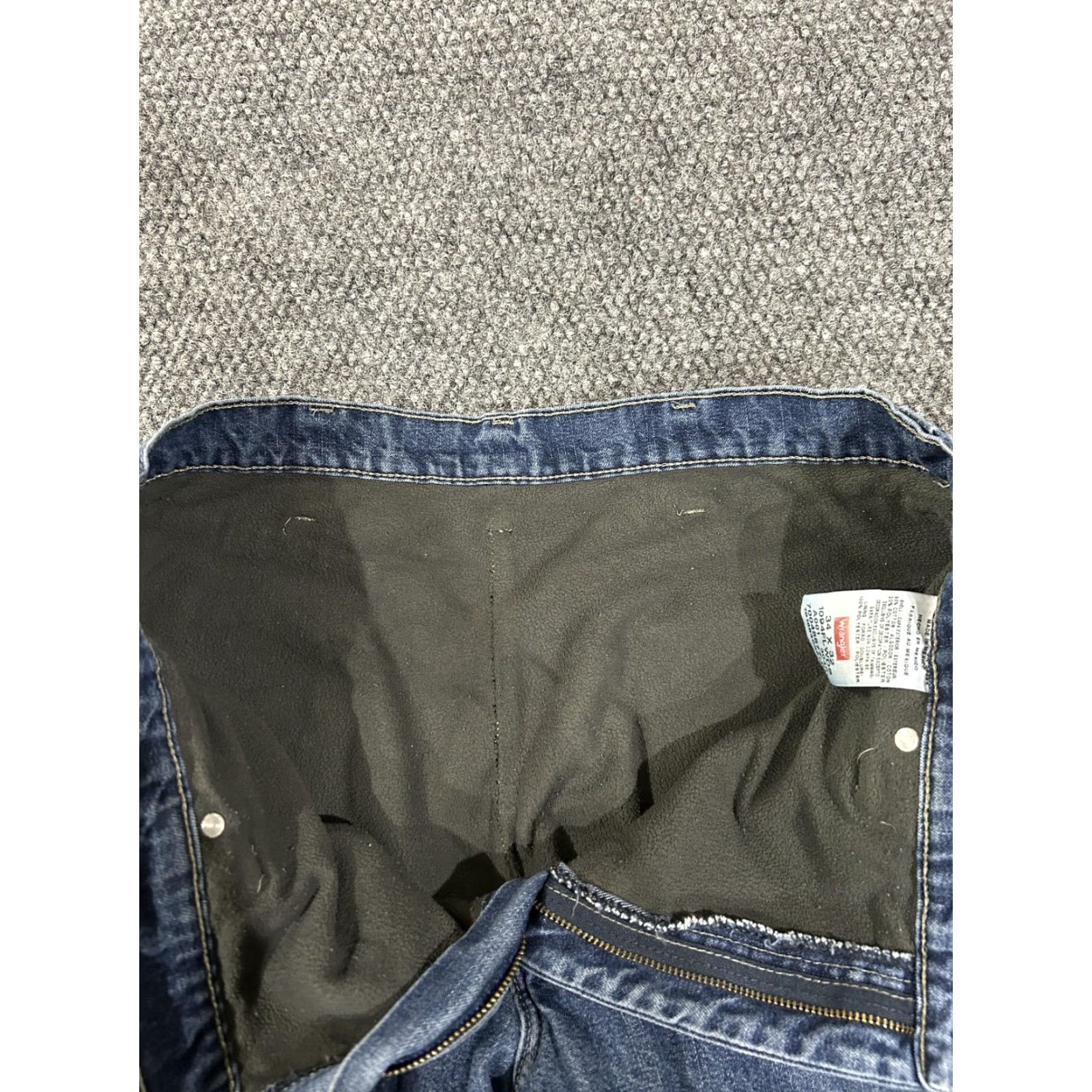 Wrangler Wrangler Jeans Mens 34x33 Blue Fleece Lined Carpenter Work Utility 1094FLWDS Size US 34 / EU 50 - 5 Thumbnail