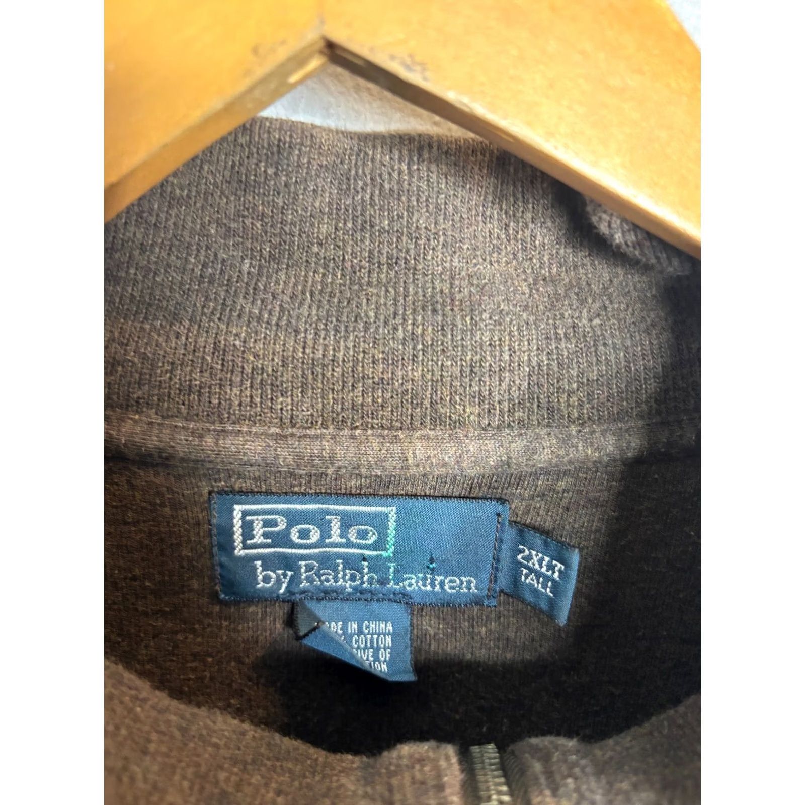 Polo Ralph Lauren Polo Ralph Lauren Sweater Mens 2XLT Cotton 1/4 Zip Brown Mock Neck Pullover Logo Embroidered Zipper Knit Casual Classic Preppy 5227 Mens Size US XXL / EU 58 / 5 - 5 Thumbnail