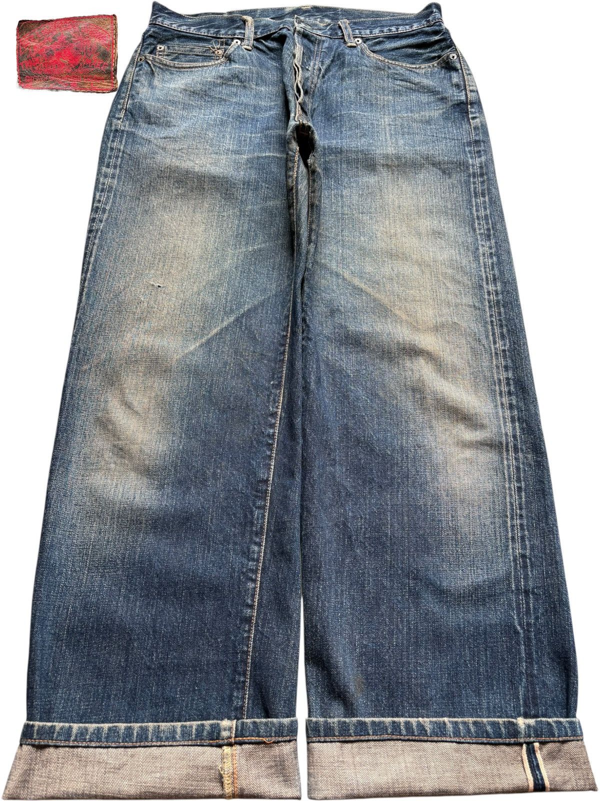 Japanese Brand Vintage Japan Brand Selvedge Rusty Mud Wash Baggy Jeans Size US 32 / EU 48 - 1 Thumbnail
