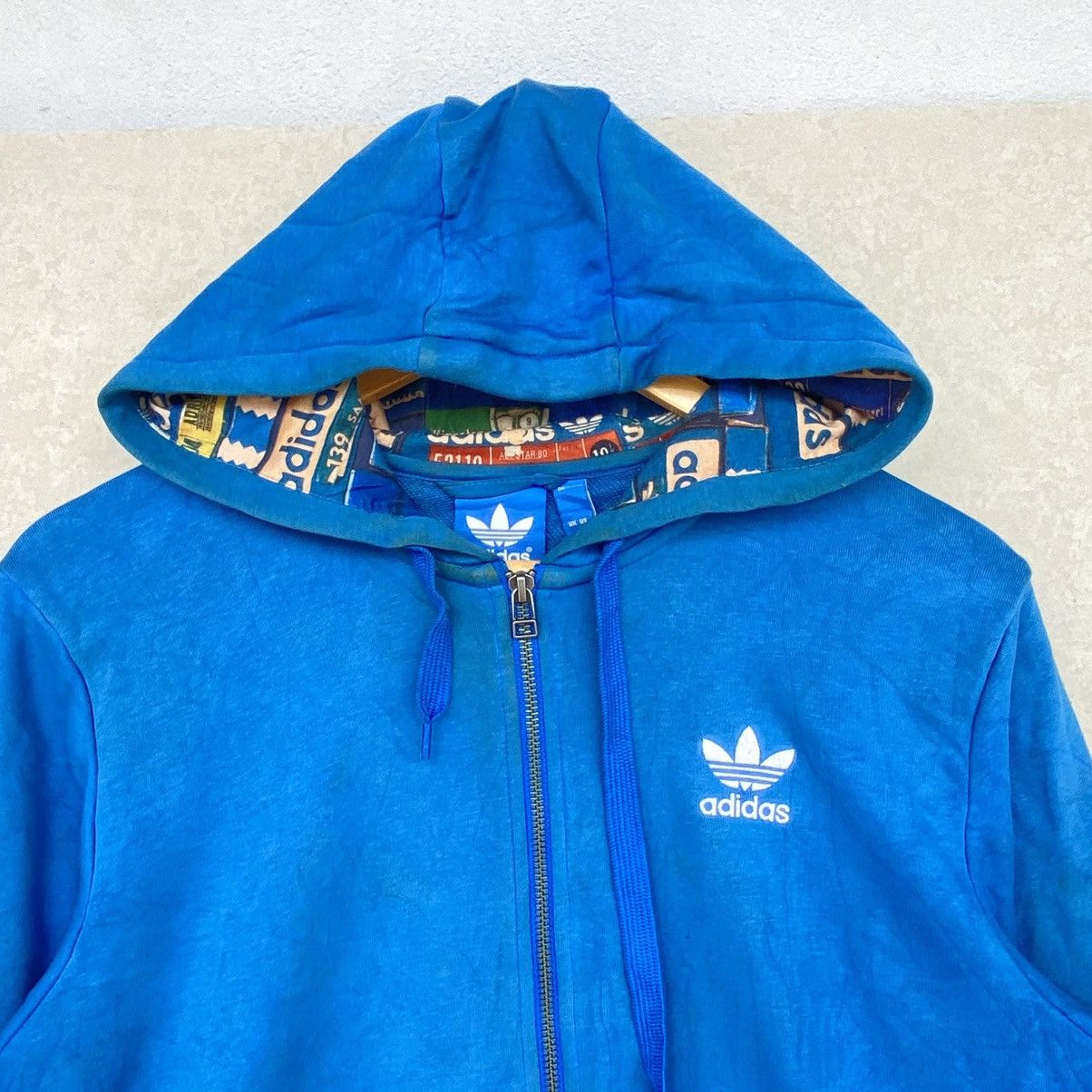Other Vintage Adidas Hoodie Big Printed Sweater Blue Size M Size US M / EU 48-50 / 2 - 3 Thumbnail