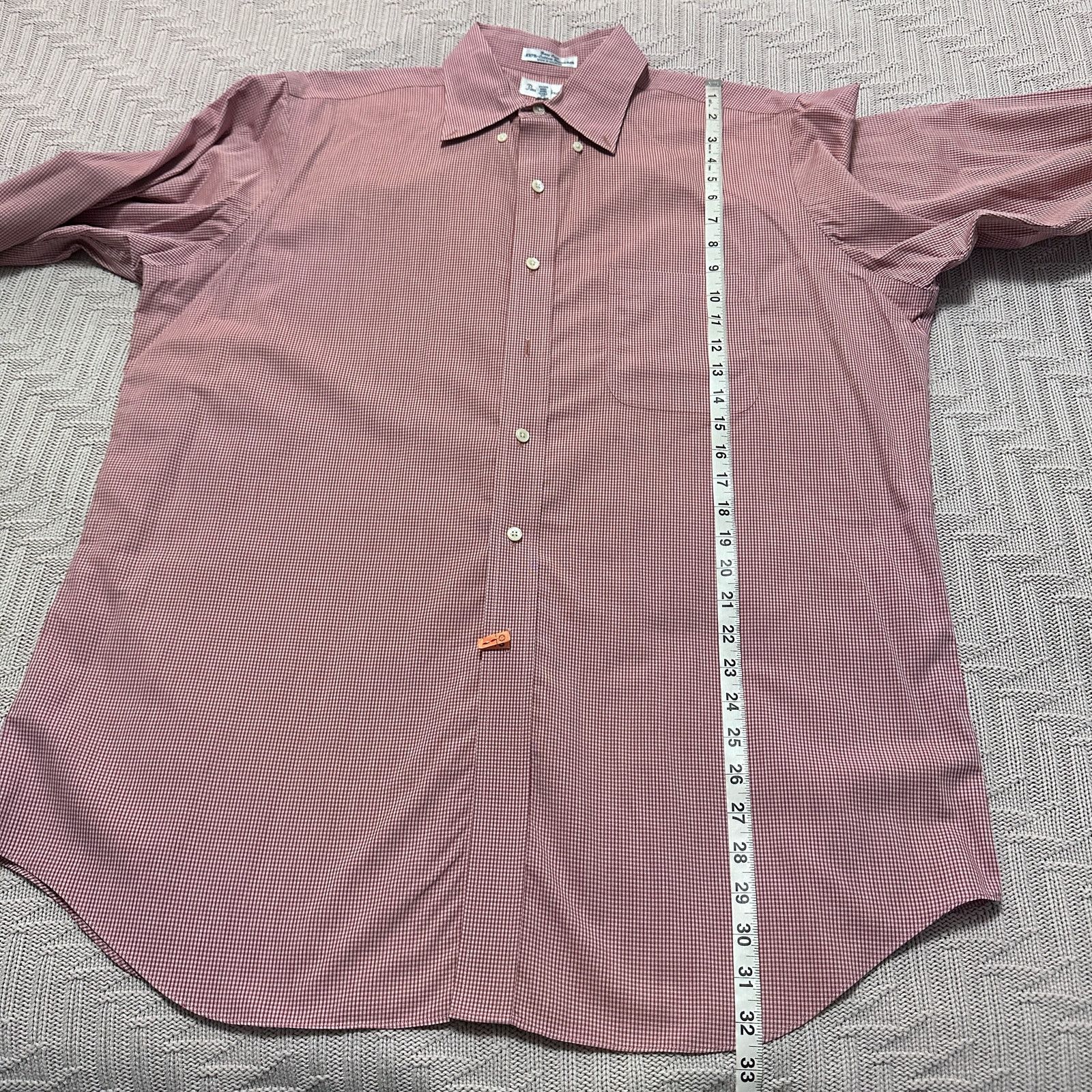 Paul Fredrick Paul Fredrick red micro plaid button down size 17 Size US XL / EU 56 / 4 - 7 Thumbnail