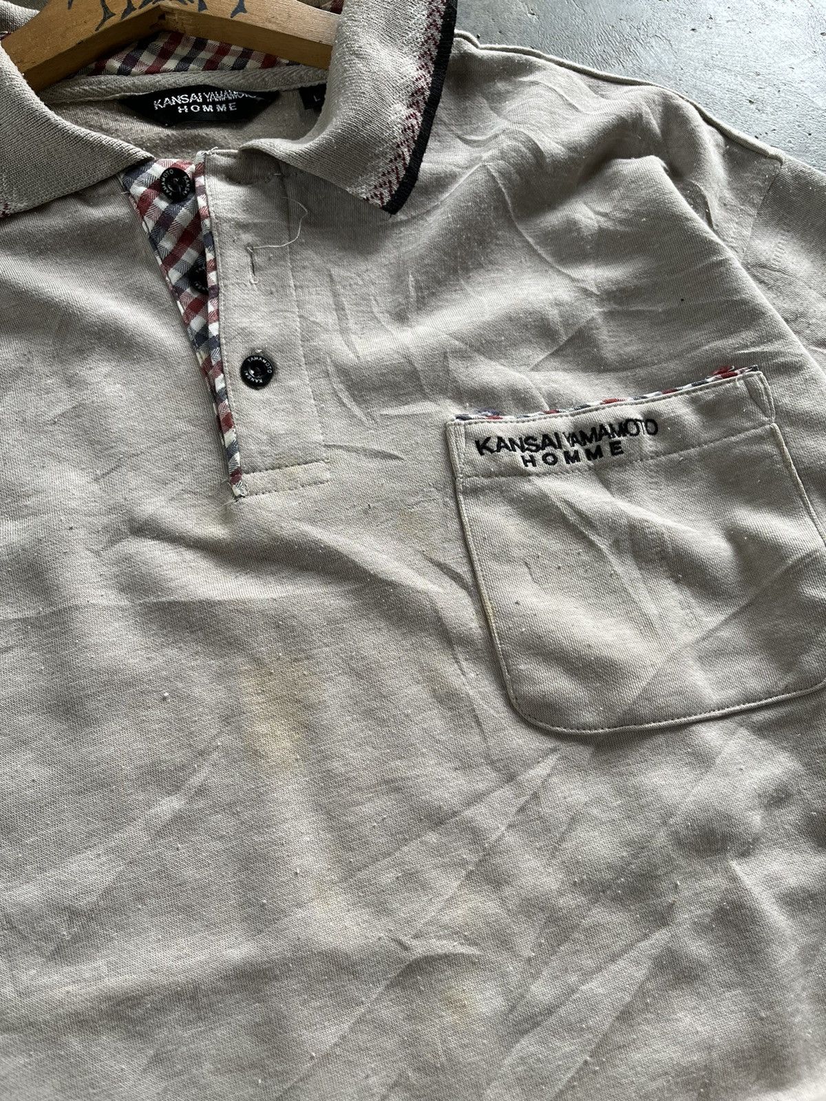 Japanese Brand × Kansai Yamamoto × Vintage Vintage Kansai Yamamoto Half Button Pocket Long Sleeve Size US L / EU 52-54 / 3 - 4 Thumbnail