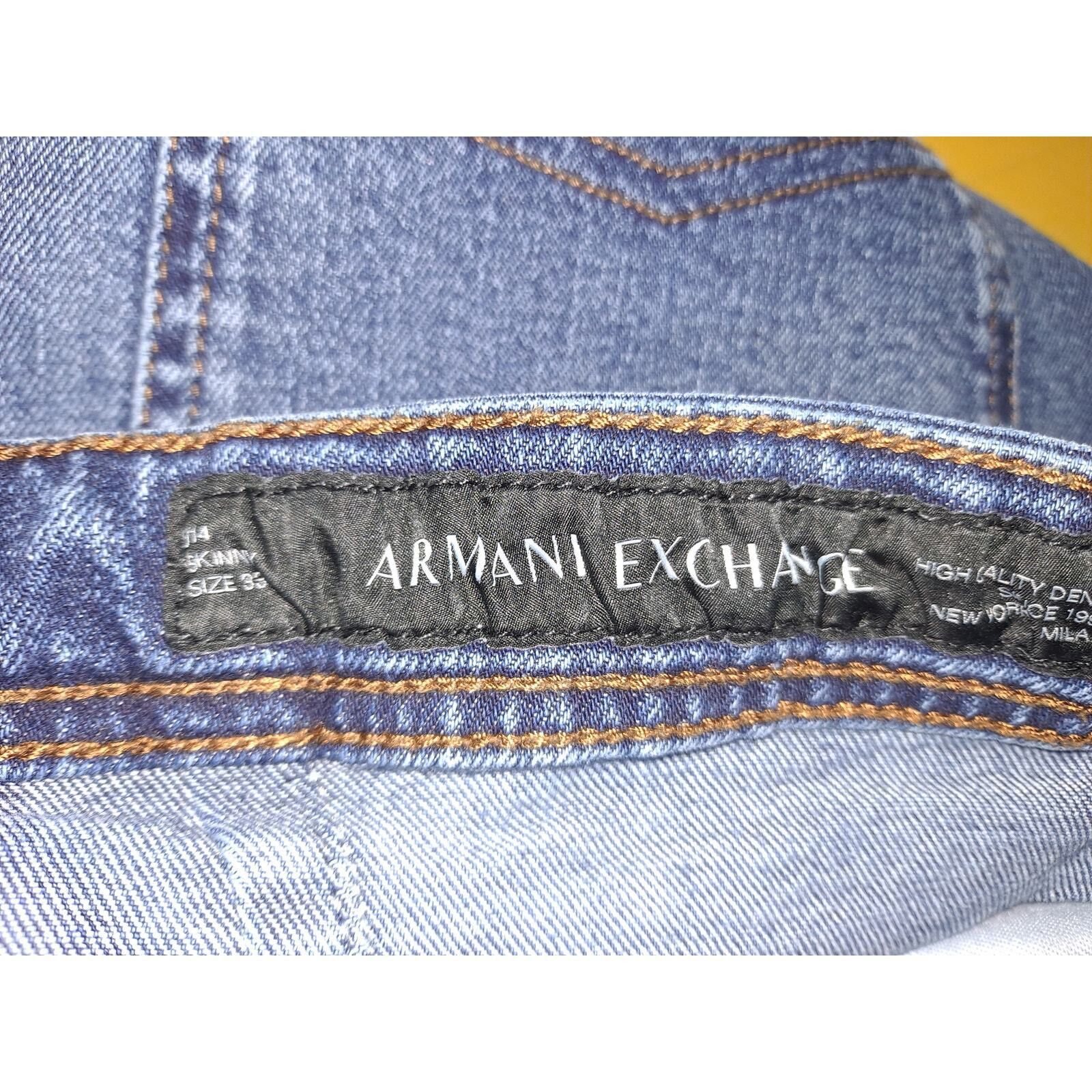 Armani Exchange Armani Exchange Skinny Slightly Distressed Jeans Size 33 Size US 33 - 3 Thumbnail