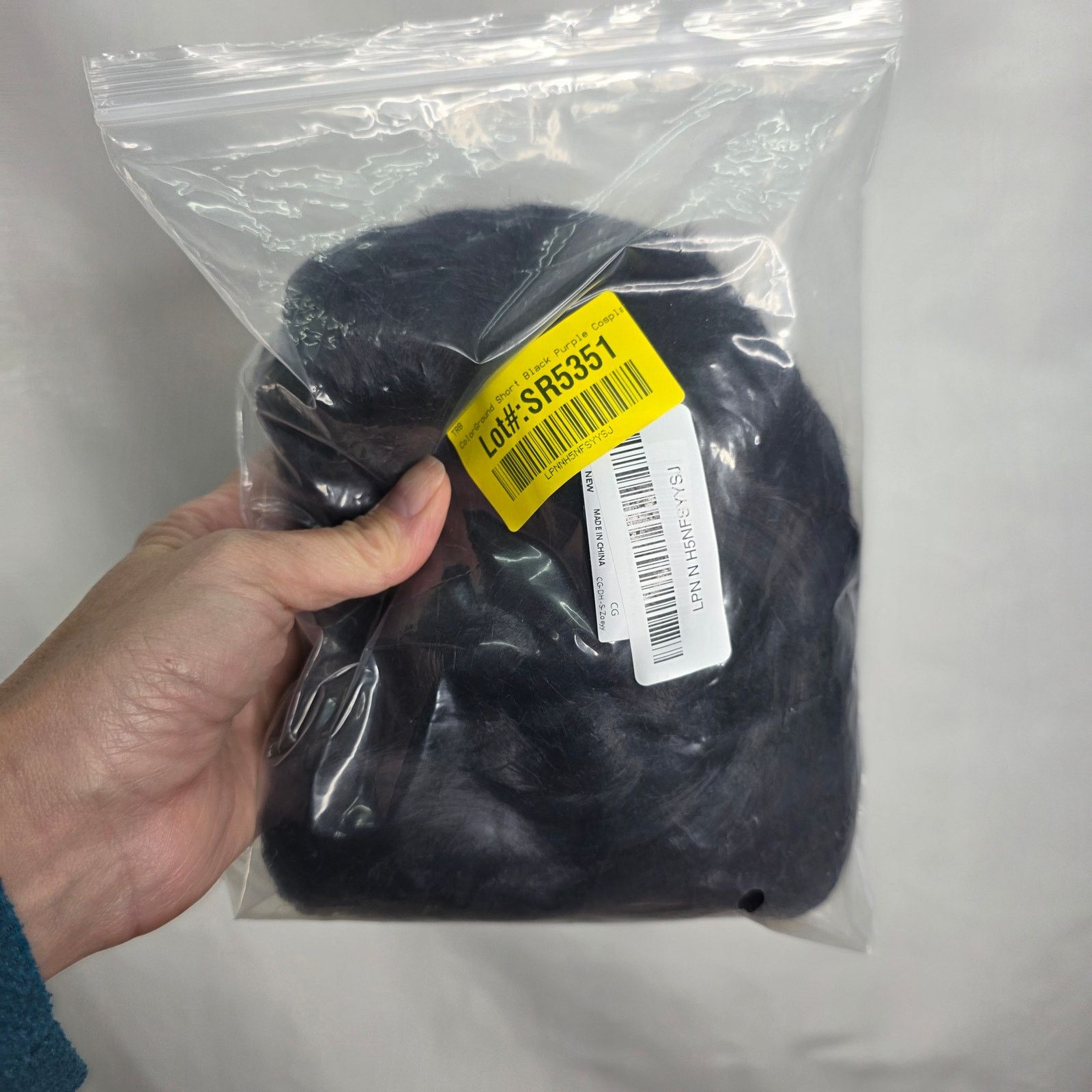 Other Short Black Purple Cosplay Wig with 2 Buns for Women Size ONE SIZE - 11 Thumbnail