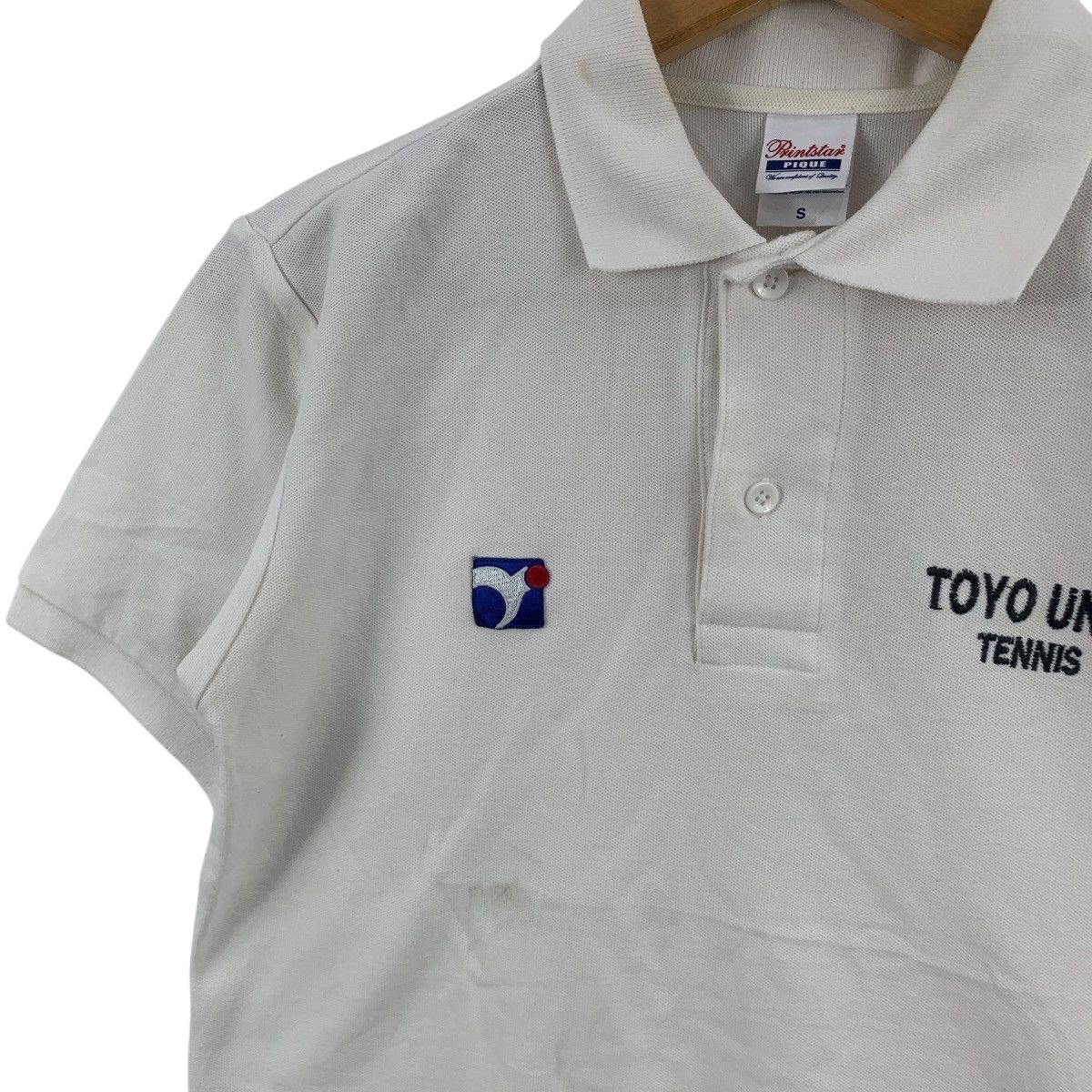 Other TOYO UNIVERSITY TENNIS CLUB Embossed Logo Polo Tee Shirt Top Size S / US 4 / IT 40 - 6 Thumbnail