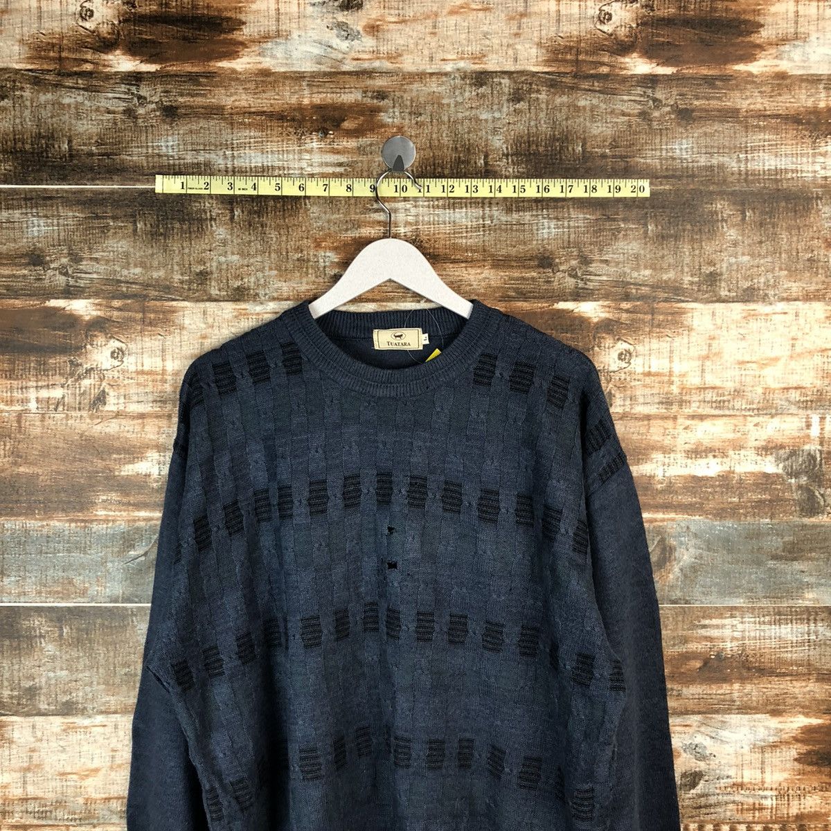 Vintage Tua Tara Dark Blue Stripe Knitwear sweatshirt #A1517 Size US L / EU 52-54 / 3 - 2 Thumbnail