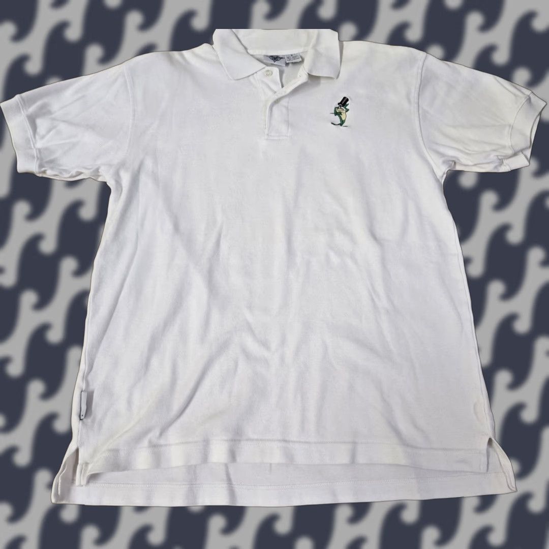 Acme Clothing Acme Clothing Co Polo Shirt Mens Medium White Michigan J. Frog Cartoon Top Hat Shirt Size US M / EU 48-50 / 2 - 1 Thumbnail