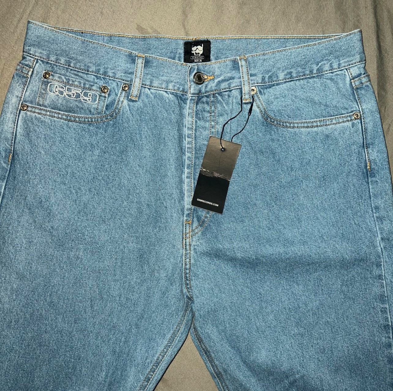 G59 Records G59 Skull Denim Jeans Size US 36 / EU 52 - 3 Thumbnail