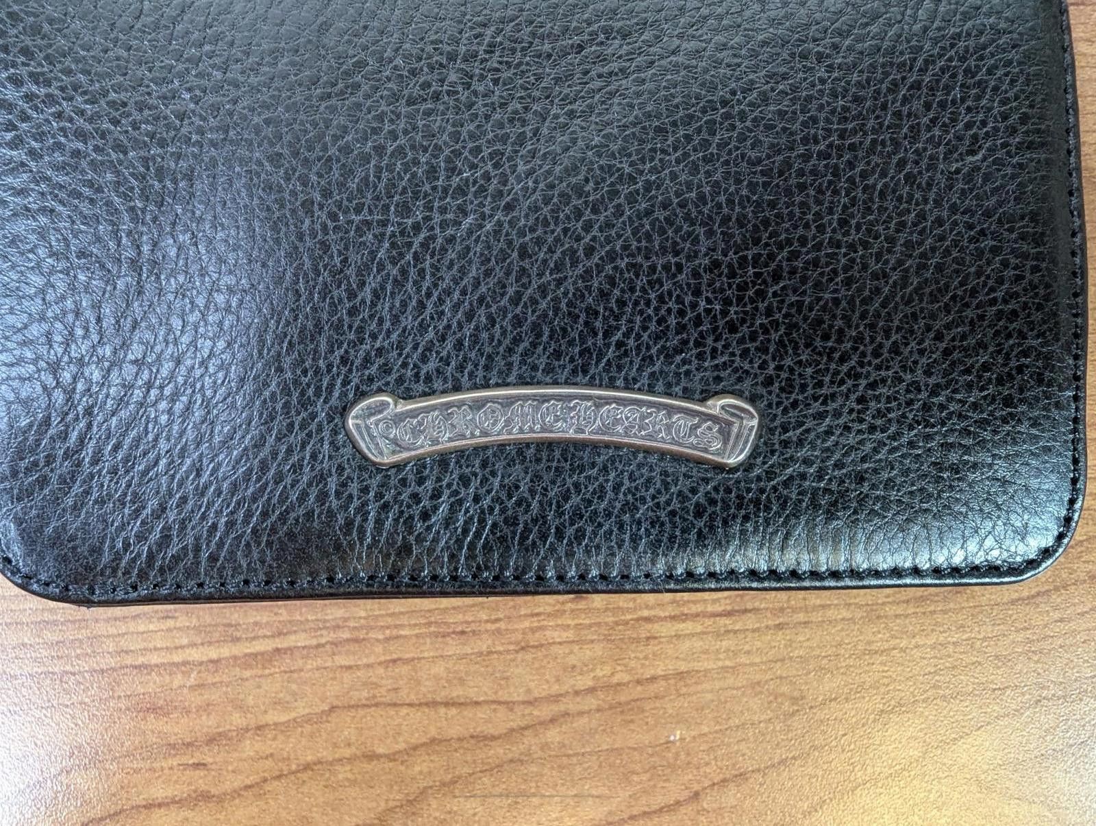 Chrome Hearts Chrome Hearts Joey Scroll Logo Leather Wallet in Black Size ONE SIZE - 4 Thumbnail