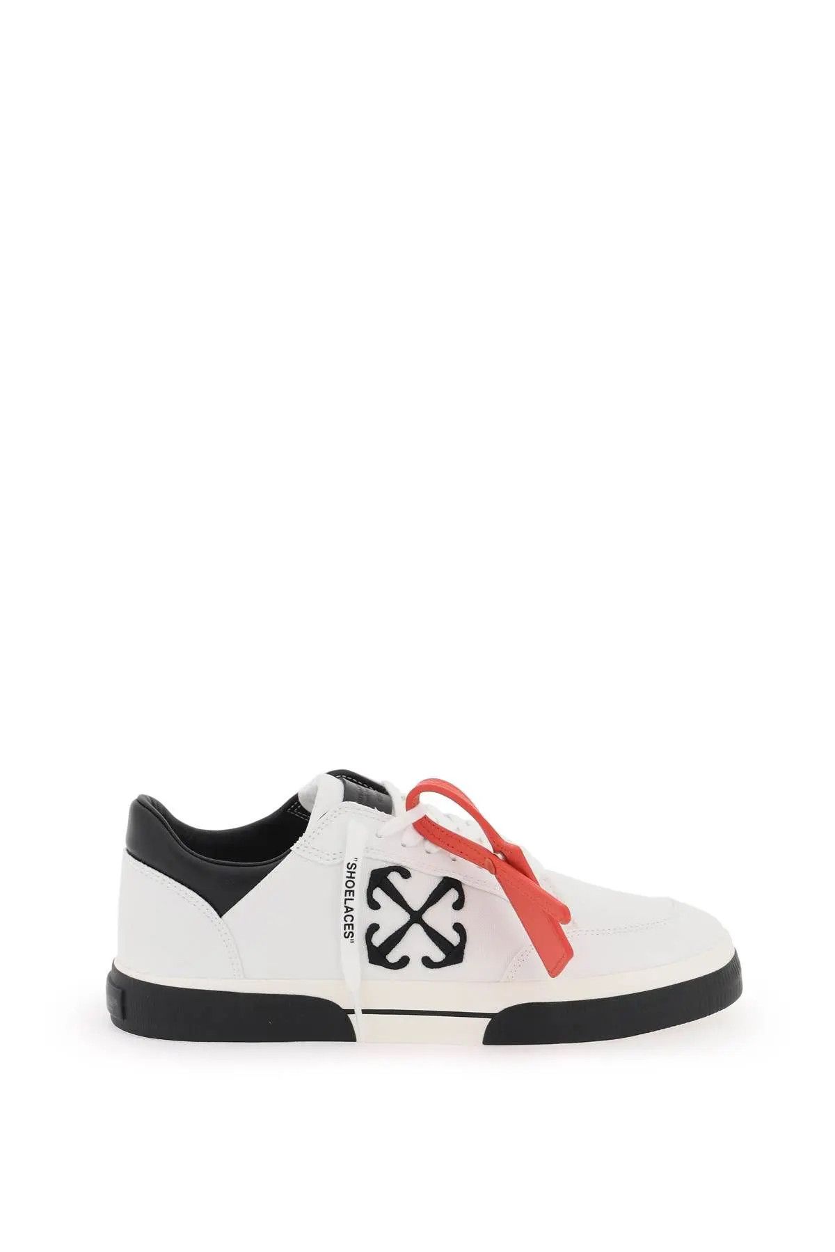 image of Off White O1S22I1N0324 New Vulcanized Sneaker In White Black, Men's (Size 9)