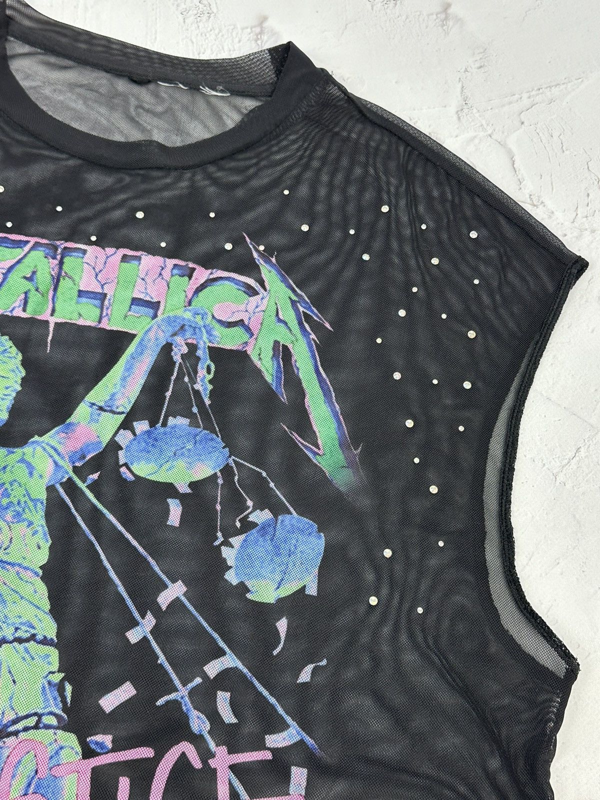 Beauty Beast × If Six Was Nine × Vintage Vintage Metallica Mesh Top Size L / US 10 / IT 46 - 4 Thumbnail
