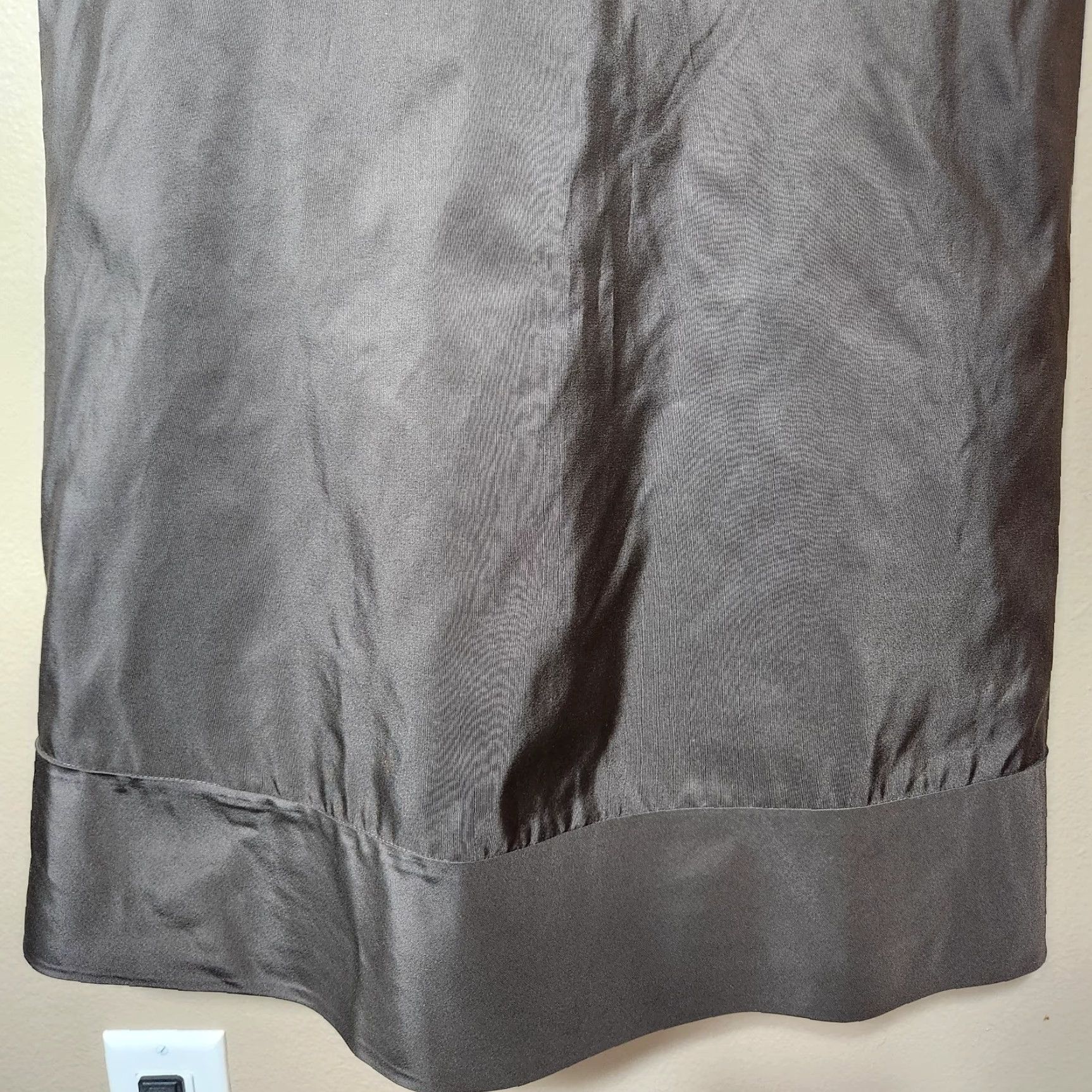 J.Crew VINTAGE J. Crew Dress |10 Tall| Y2K Brown 100% Silk Boatneck Fit & Flare Dress Size L / US 10 / IT 46 - 2 Thumbnail