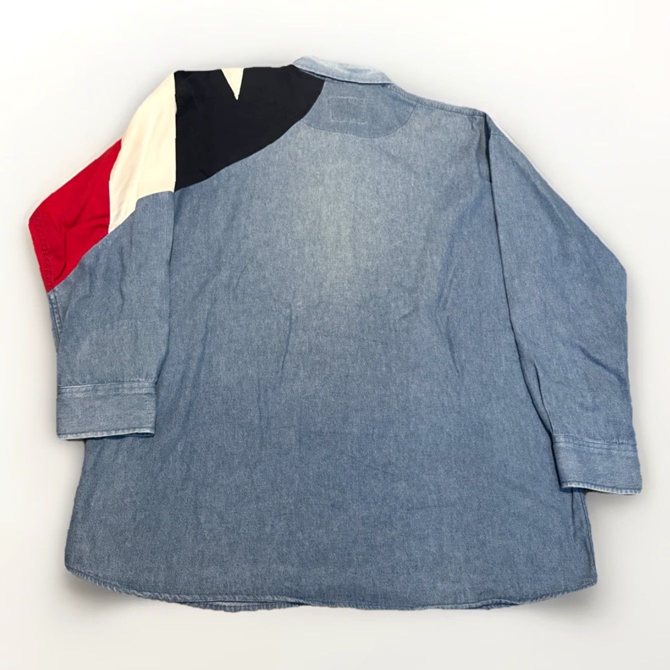 Vintage VINTAGE Rock Point Denim Button-Up Shirt L Men Blue Flag 2006 Texas Authentics Dry Goods Long Sleeve Size US L / EU 52-54 / 3 - 2 Thumbnail