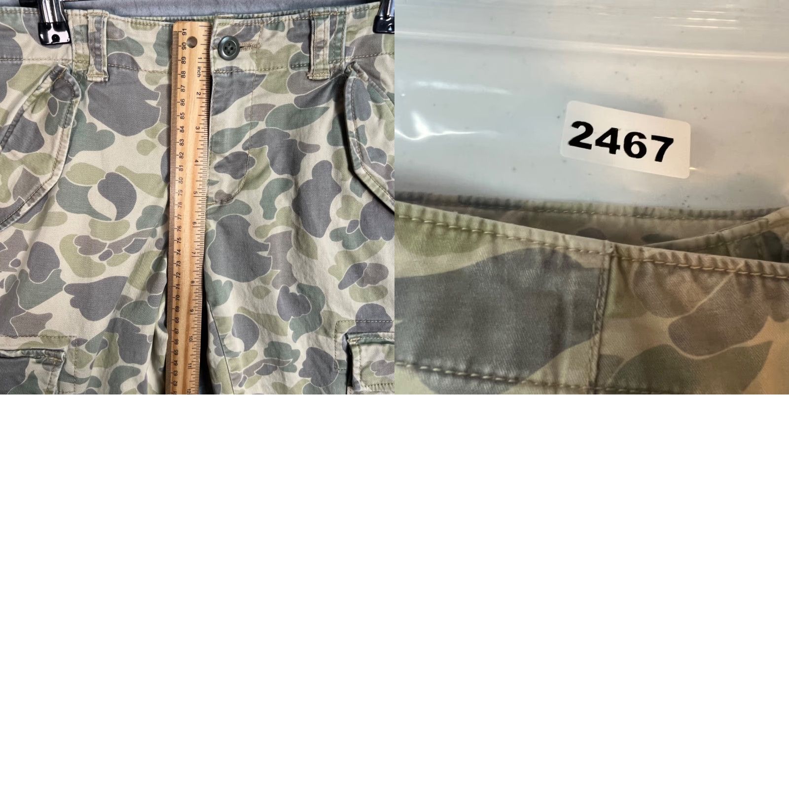 Vintage VINTAGE Denim & Supply Ralph Lauren Womens Size 27 Camo Cargo Pants Slim Fit Green Size 27" / US 4 / IT 40 - 8 Thumbnail