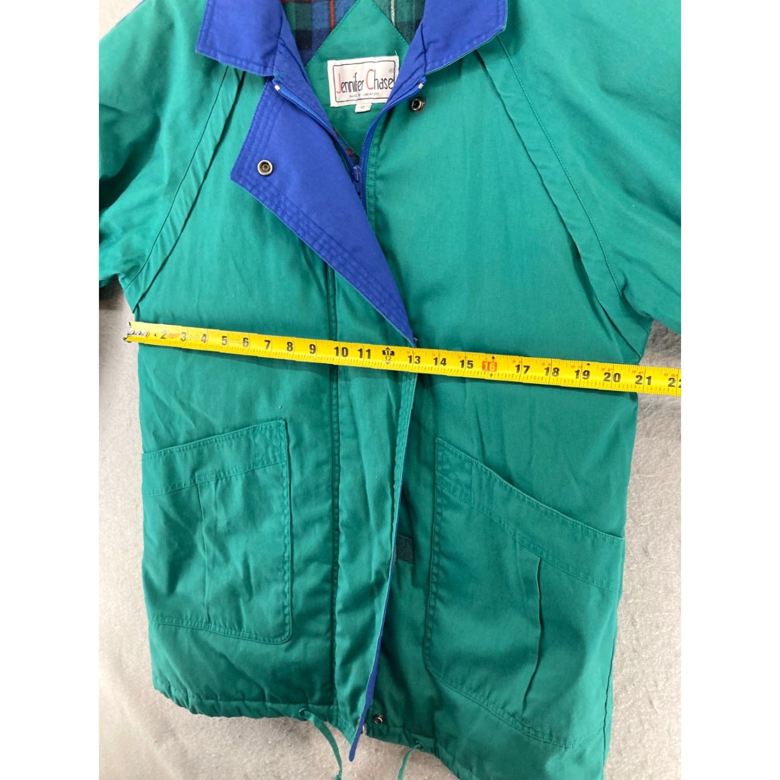 Vintage VINTAGE Jennifer Chase Coat Womens 10 Green Flannel Lined Outdoor Ski Casual Fall Winter 10 Green Jacket Womens Men? Size L / US 10 / IT 46 - 2 Thumbnail