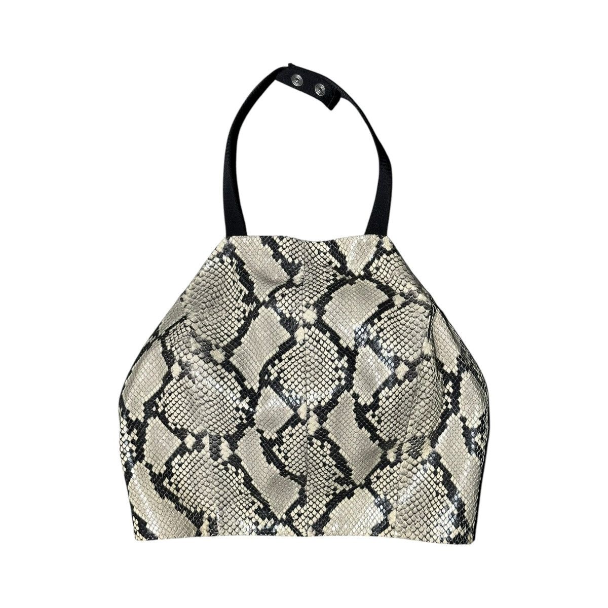 1017 ALYX 9SM × Alyx $750 Gwen Python skin leather halter crop top Size XS / US 0-2 / IT 36-38 - 1 Thumbnail