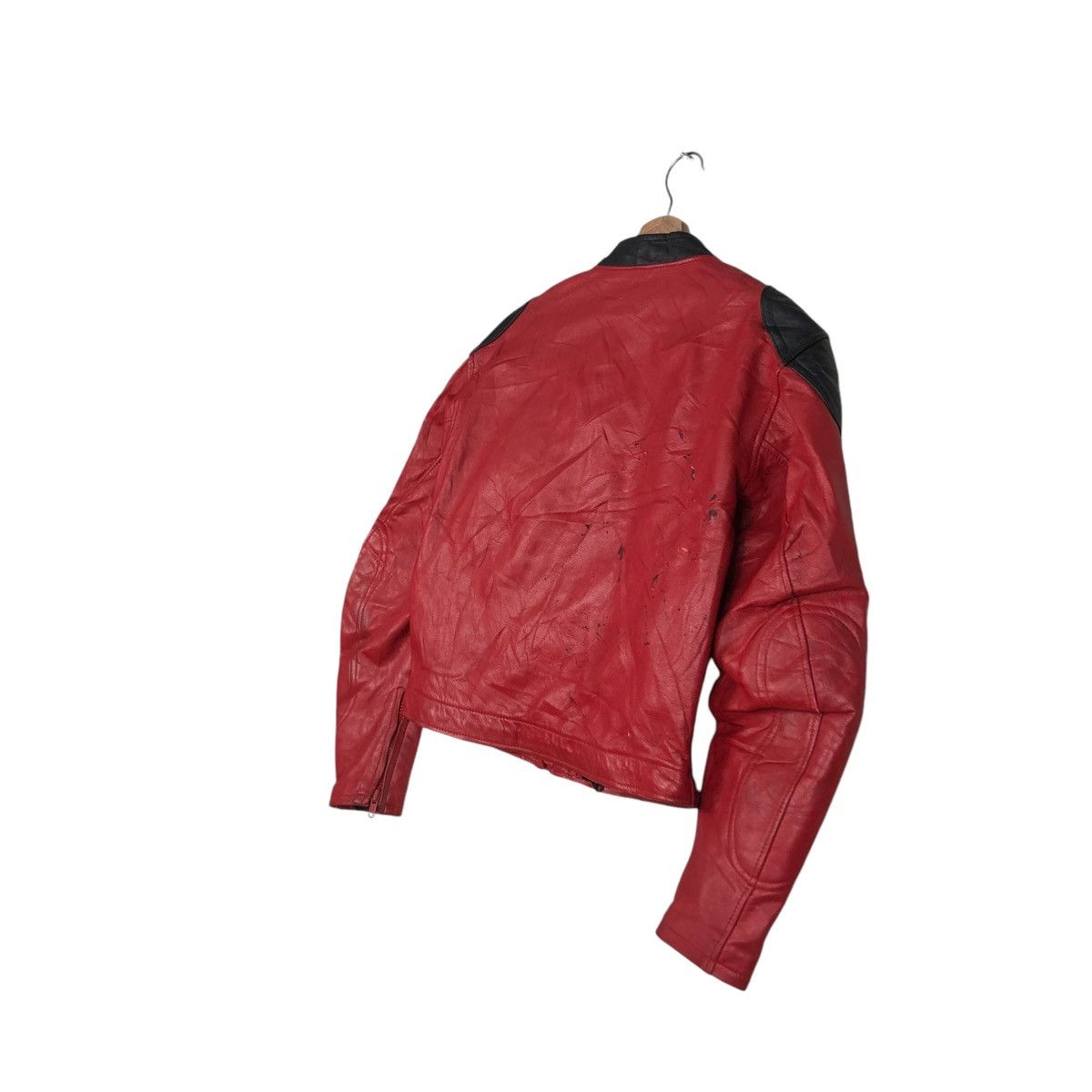 Kadoya 🔥VINTAGE CROPPED BIKER LEATHER JACKET LAZAL MOTORCROSS Size US L / EU 52-54 / 3 - 12 Thumbnail