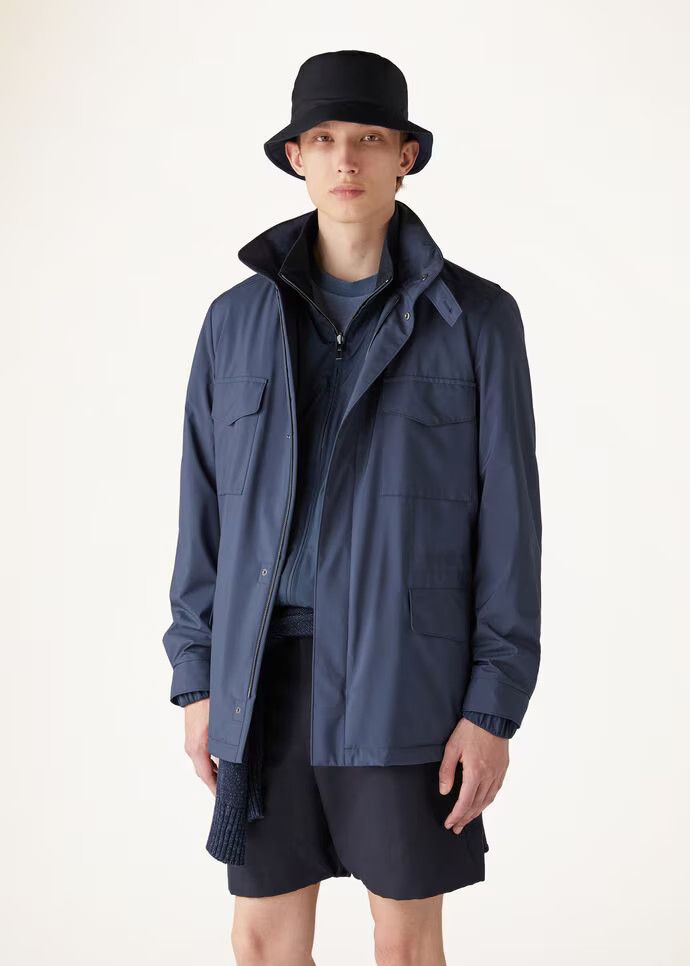 image of Loro Piana ($3450) Traveller Jacket Windmate in Navy, Men's (Size Large)